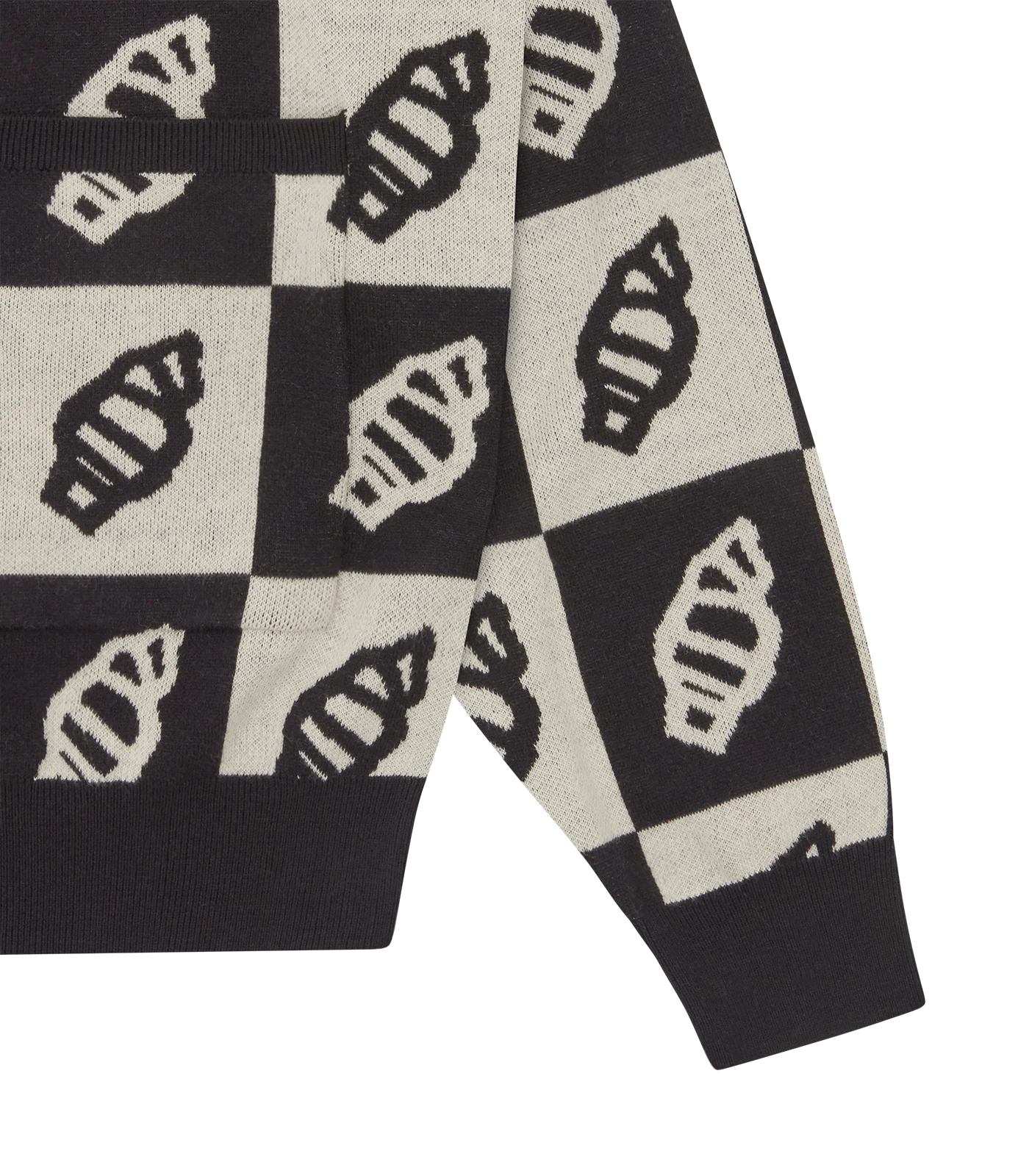 CHECKERBOARD CARDIGAN - BLACK - Image 4