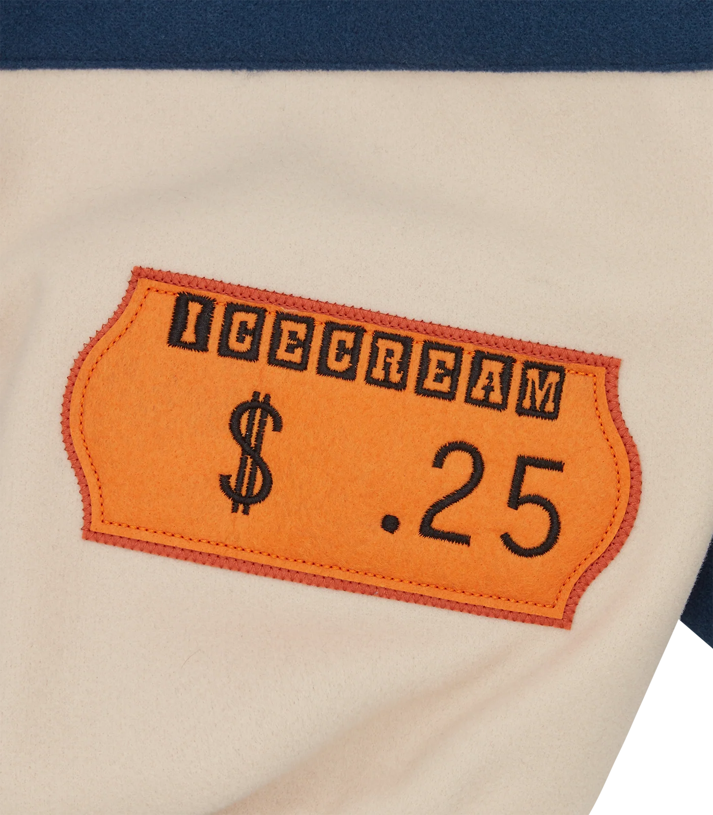 CHECKOUT VARSITY JACKET - ECRU/BLUE - Image 8