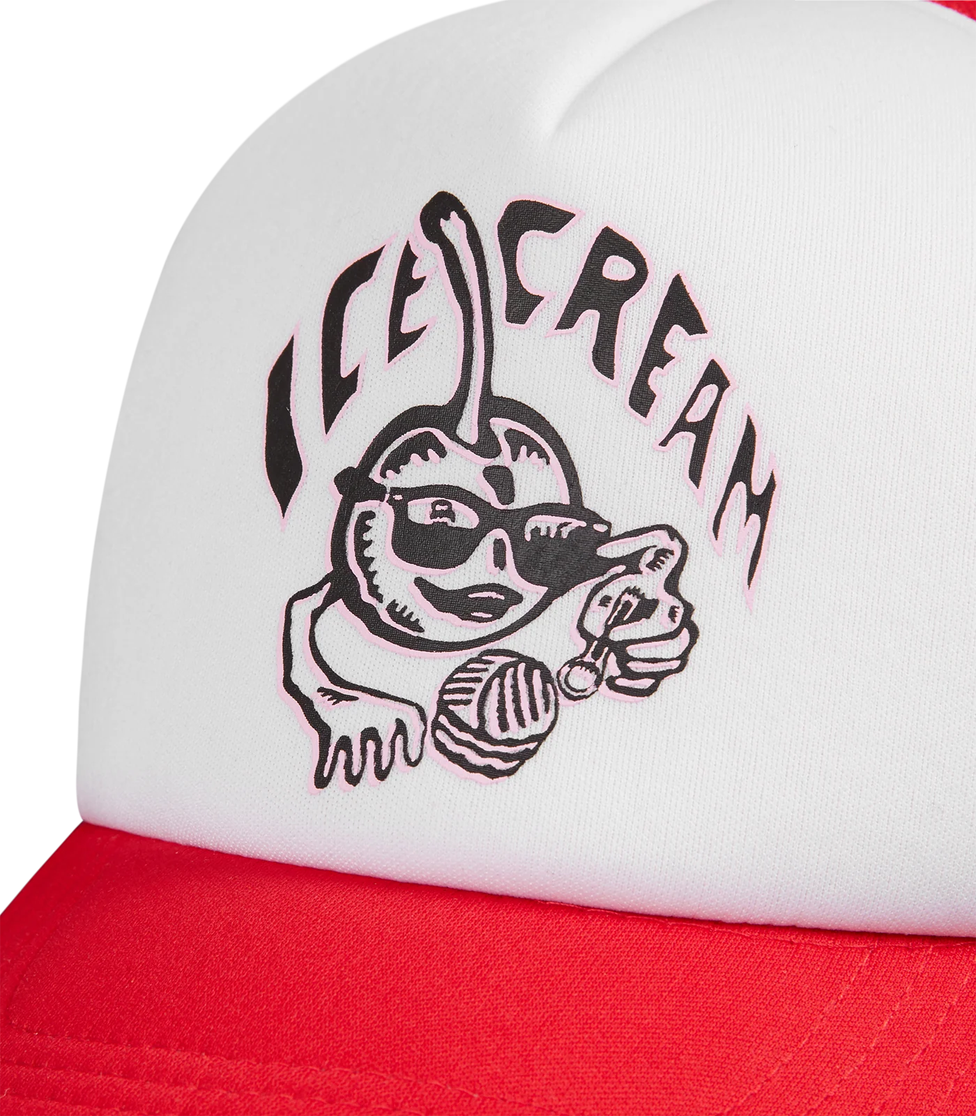 CHERRY TRUCKER CAP - WHITE/RED - Image 3