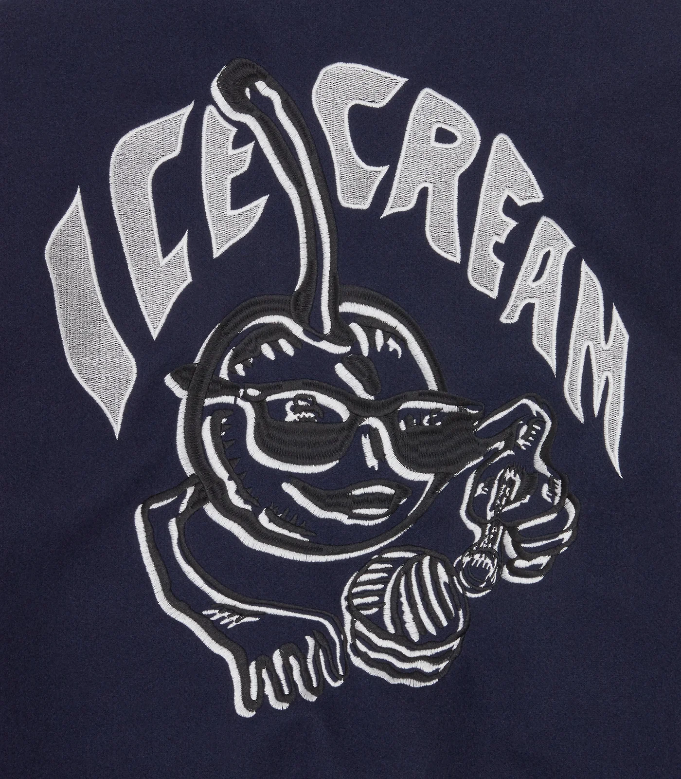 CHERRY VARSITY JACKET - NAVY/SILVER - Image 8