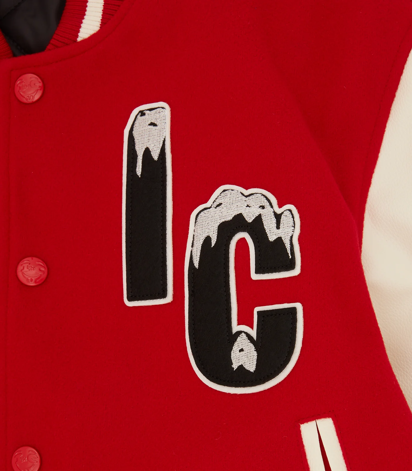 CHERRY VARSITY JACKET - RED - Image 4