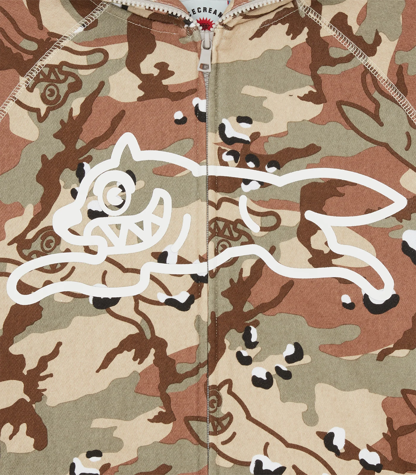 CHOC CHIP RUNNING DOG ZIP THROUGH HOOD - CAMO - Image 4