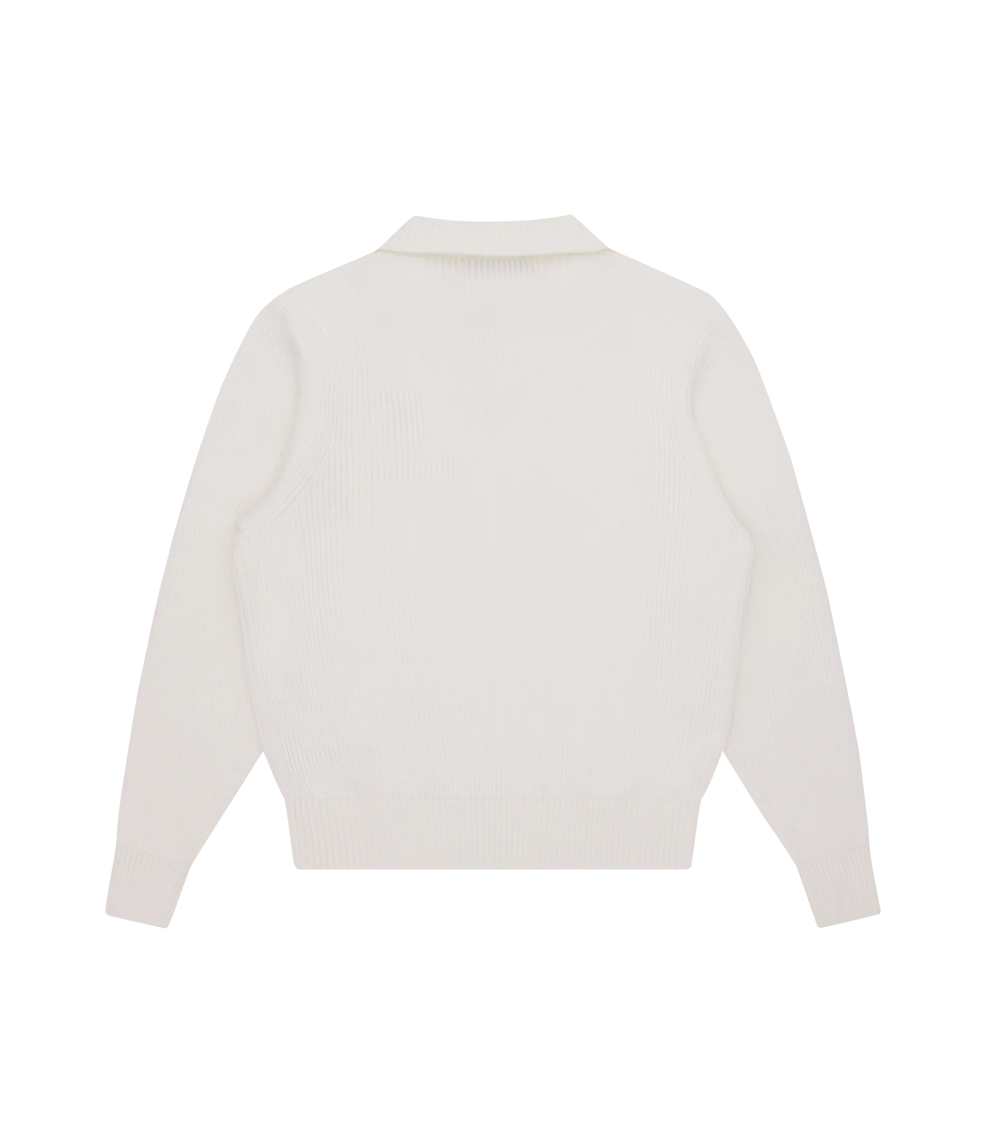 CLUBHOUSE KNITTED COLLARED JUMPER - OFF WHITE - Image 3