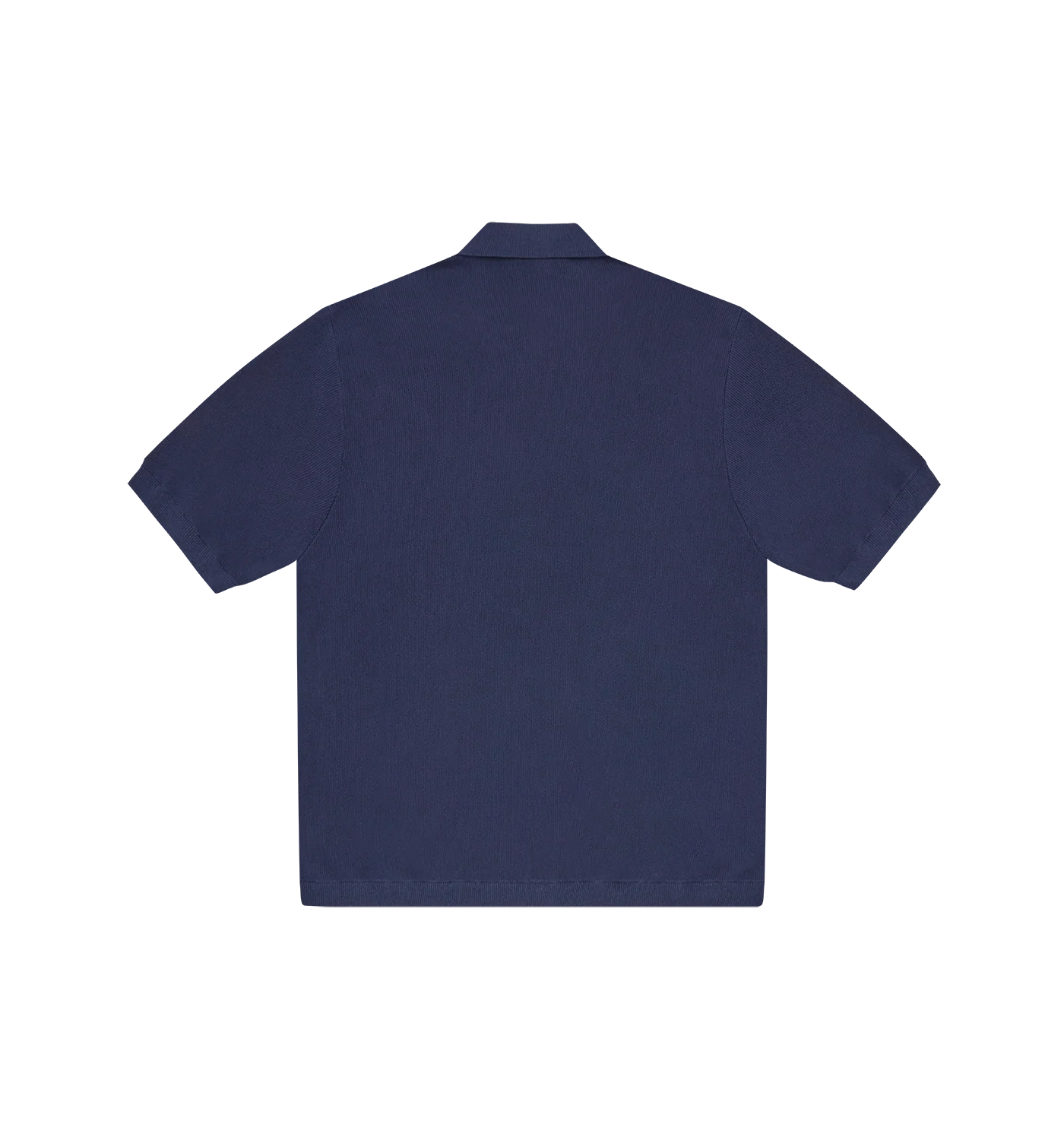 COLLARED KNITTED POLO SHIRT - NAVY - Image 2