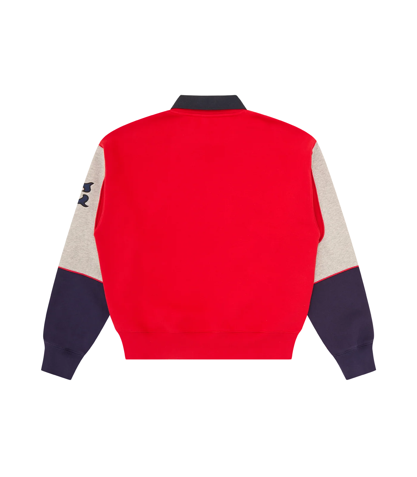 COLLARED WARM UP SWEATSHIRT - RED - Image 3