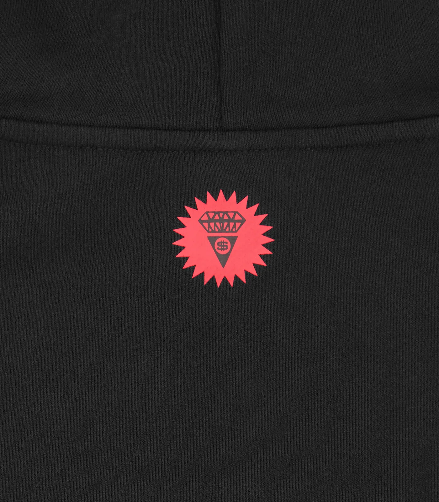 COLLEGE APPLIQUE RUNNING DOG POPOVER HOOD - BLACK - Image 5
