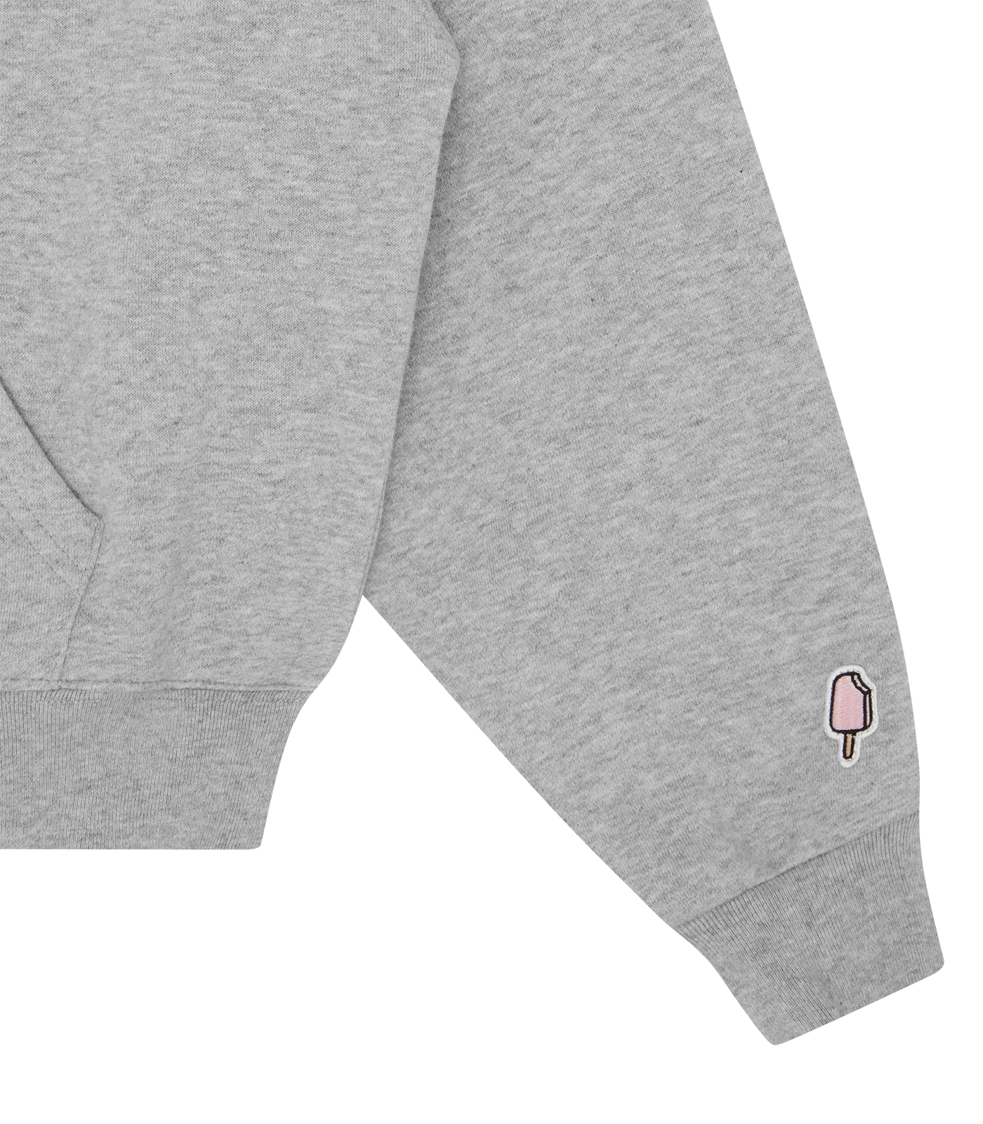 COLLEGE CROPPED POPOVER HOOD - HEATHER GREY - Image 5