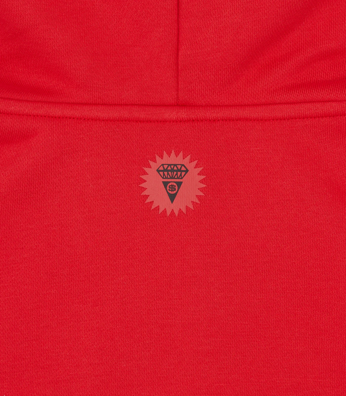 COLLEGE CROPPED POPOVER HOOD - RED - Image 6