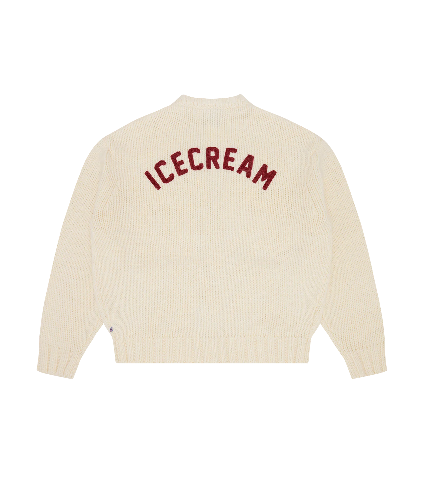 COLLEGE KNITTED CARDIGAN - ECRU - Image 4