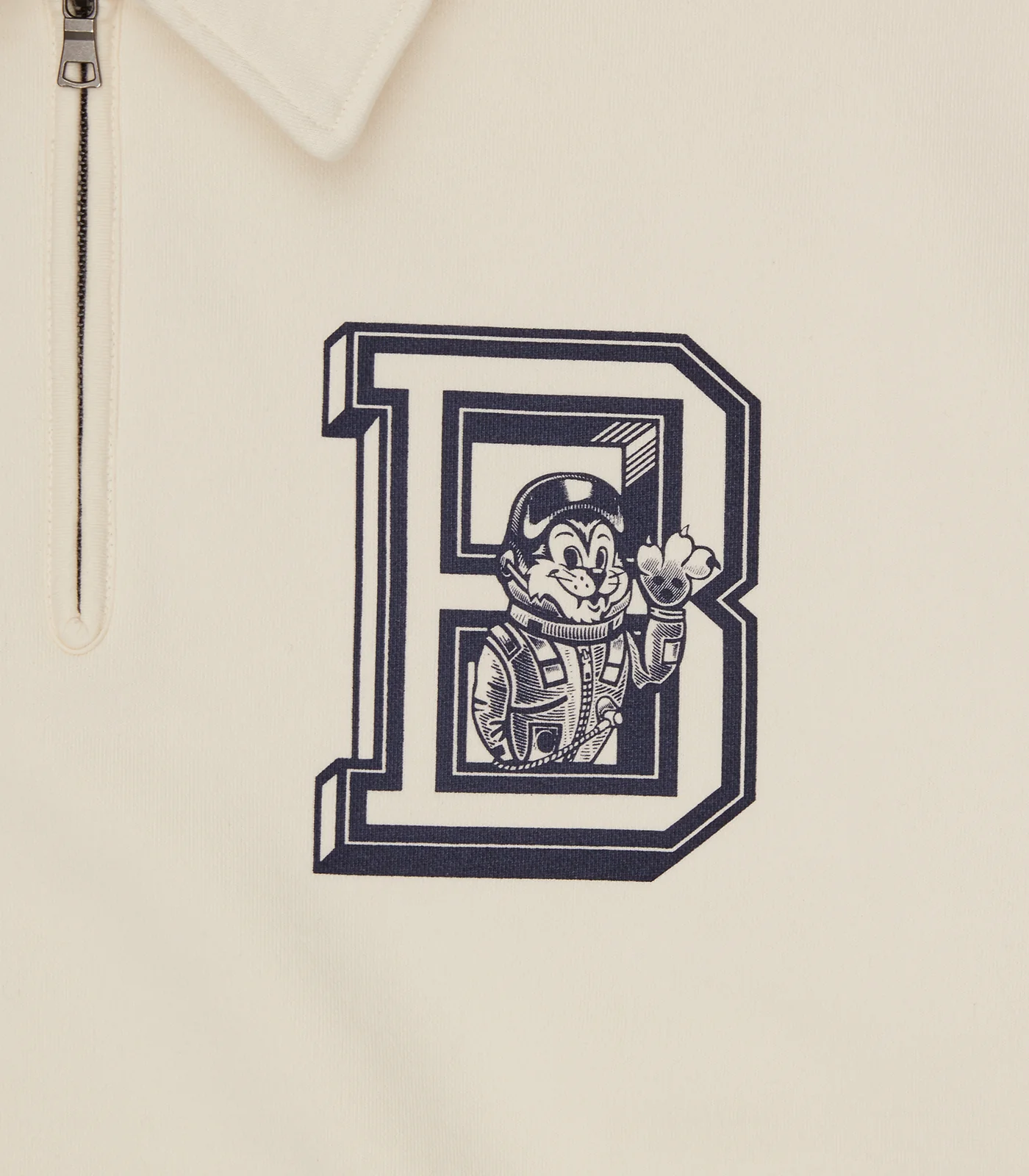 COLLEGE QUARTER ZIP - OFF WHITE - Image 3