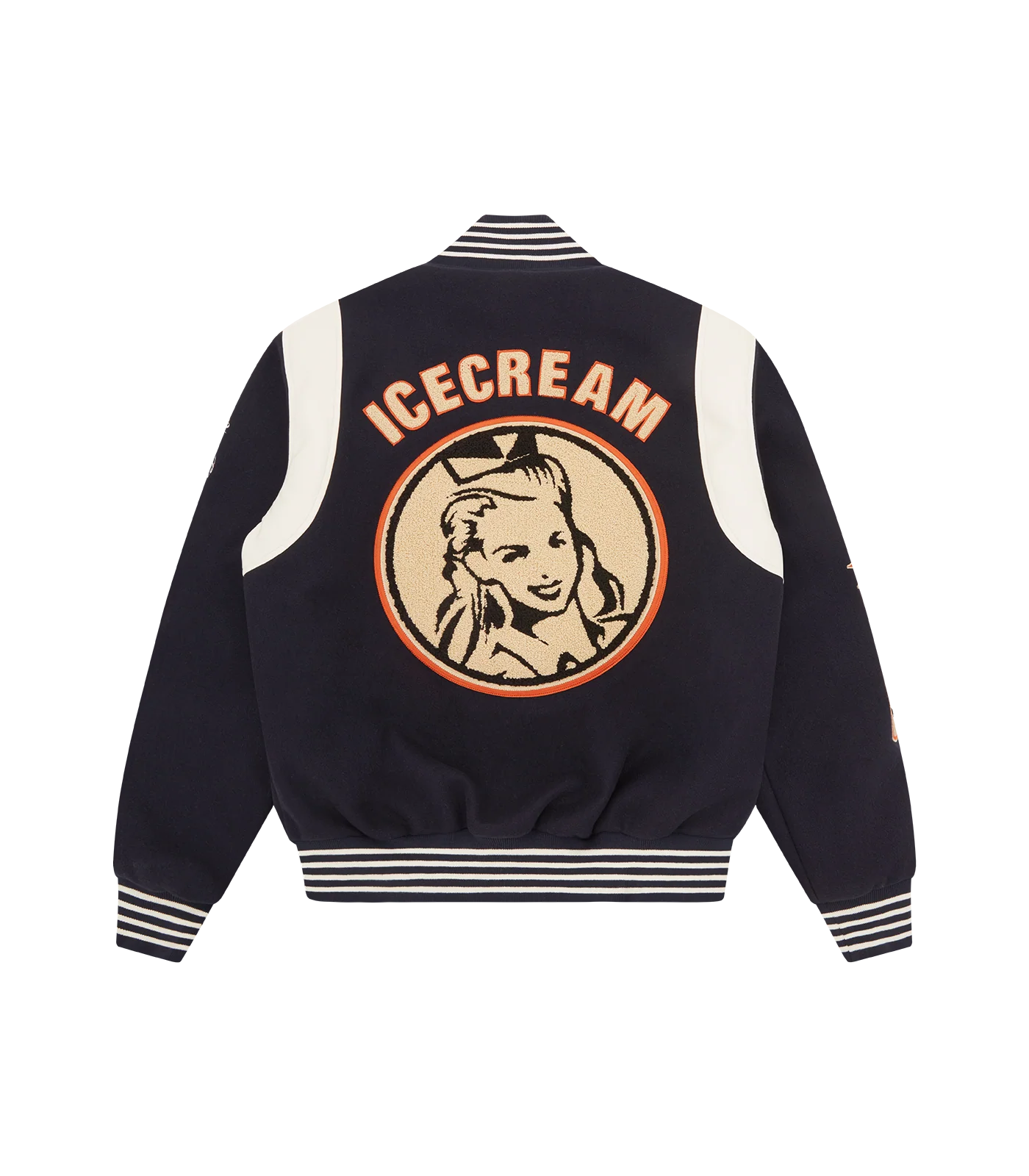 COLLEGIATE PATCH VARSITY JACKET - NAVY - Image 2