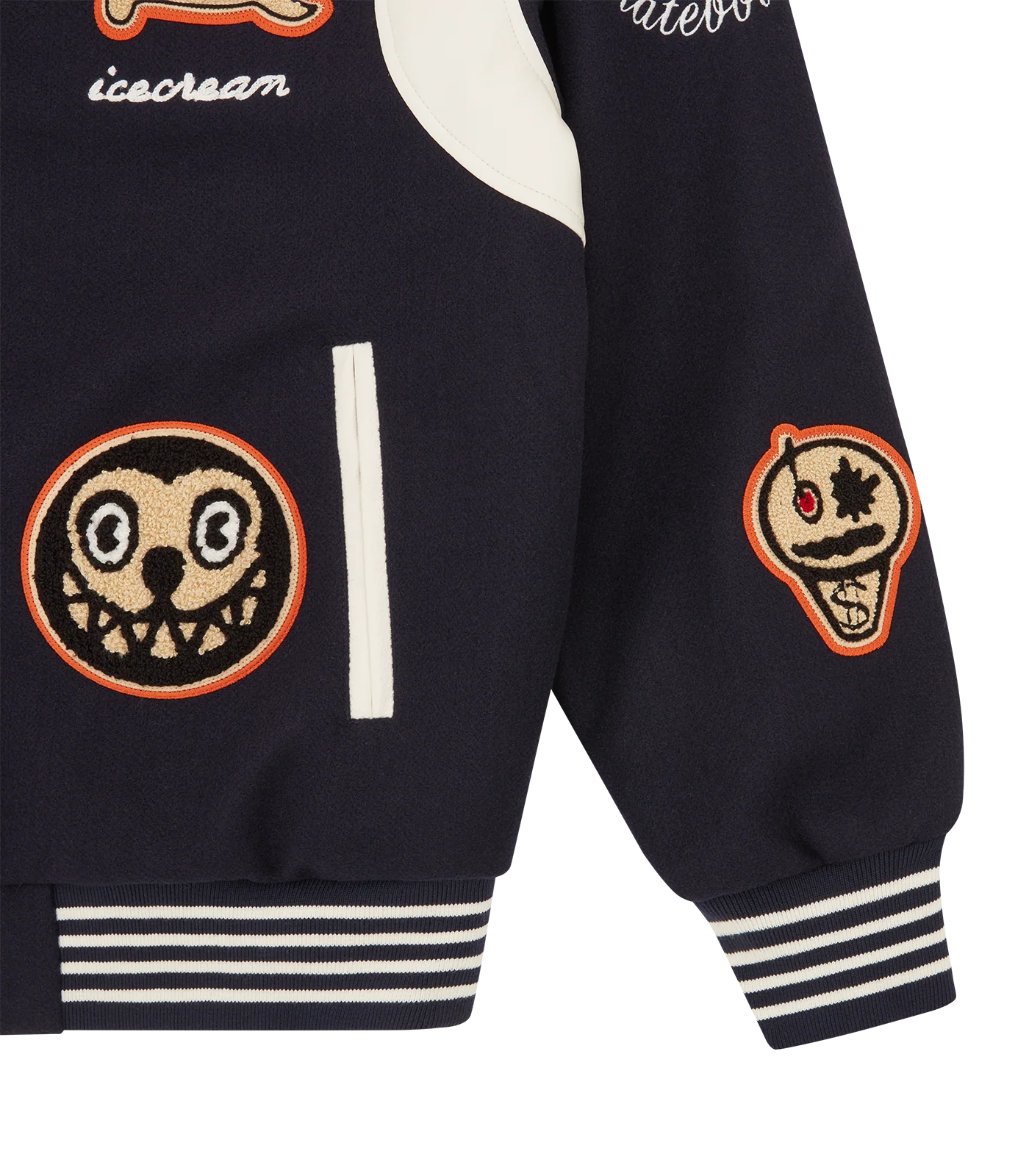COLLEGIATE PATCH VARSITY JACKET - NAVY - Image 9