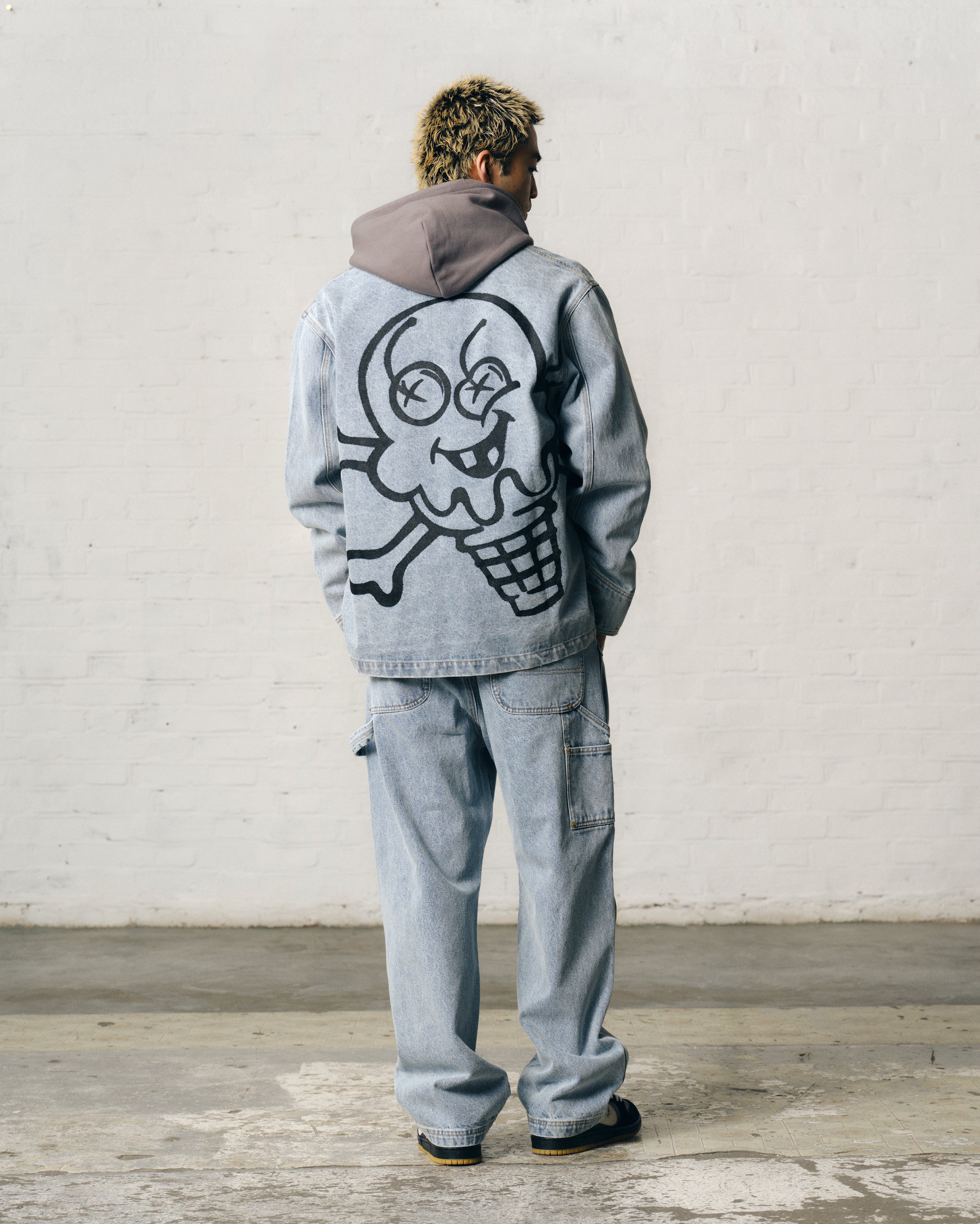 CONES & BONES DENIM CHORE JACKET - LIGHT WASH BLUE - Image 4