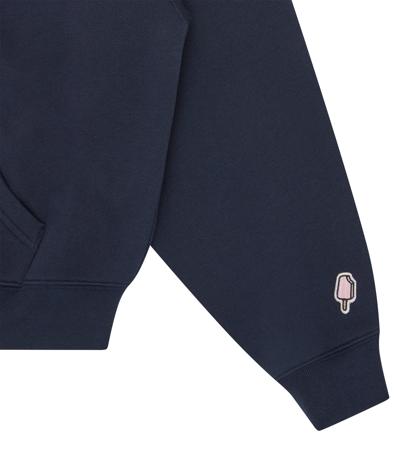 CONE CROPPED ZIP THROUGH HOOD - NAVY - Image 5