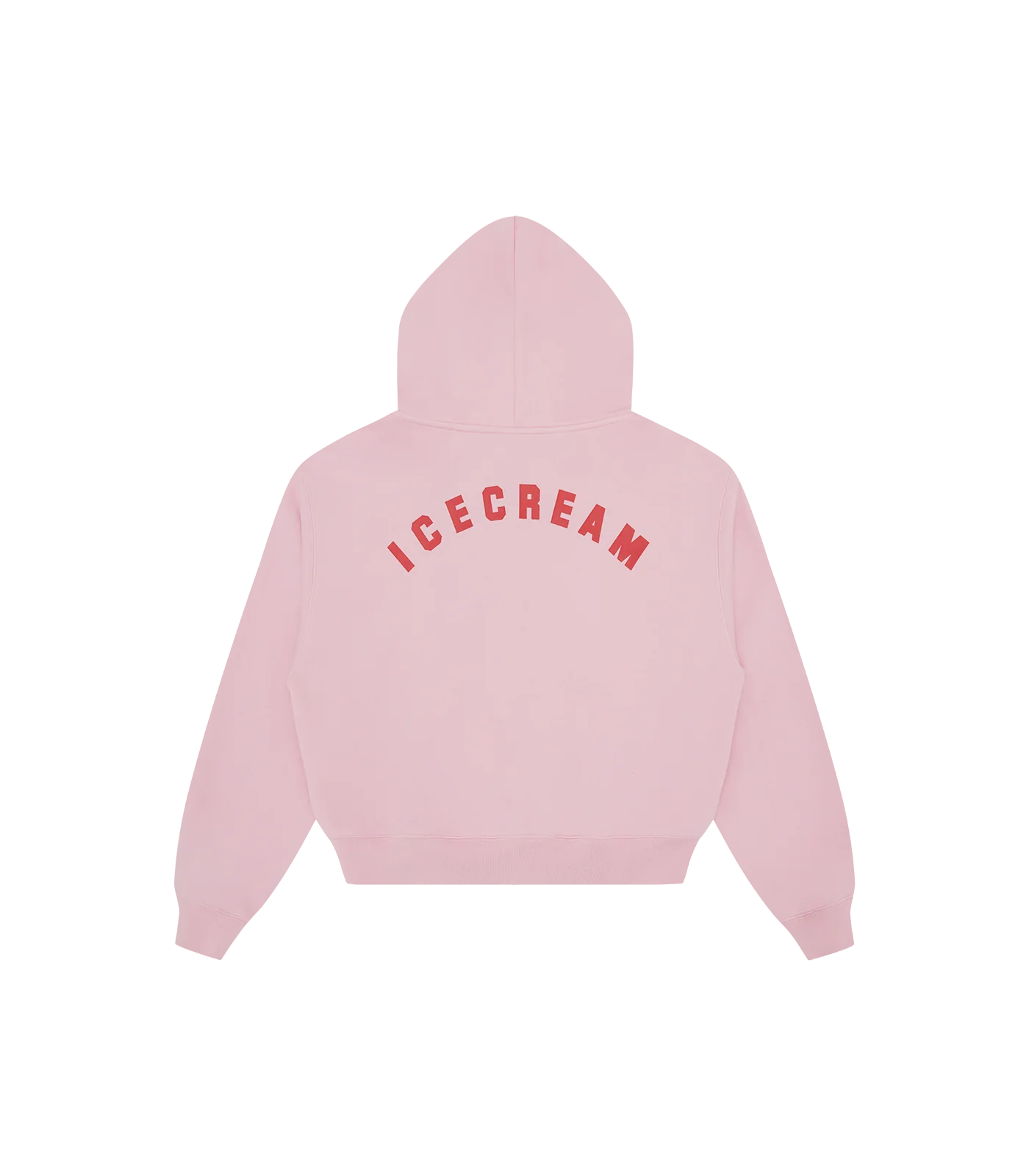CONE CROPPED ZIP THROUGH HOOD - PINK - Image 2