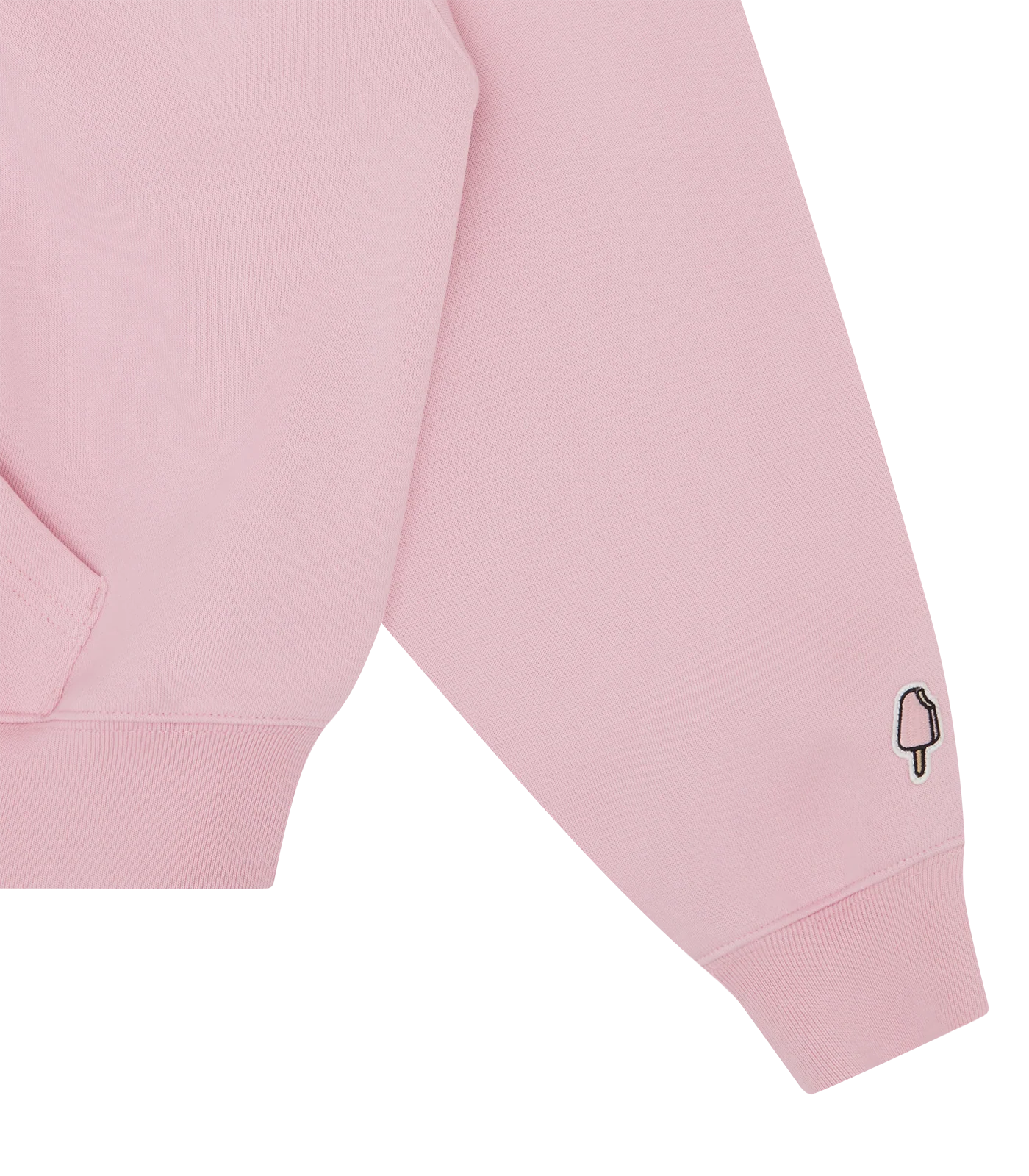 CONE CROPPED ZIP THROUGH HOOD - PINK - Image 5