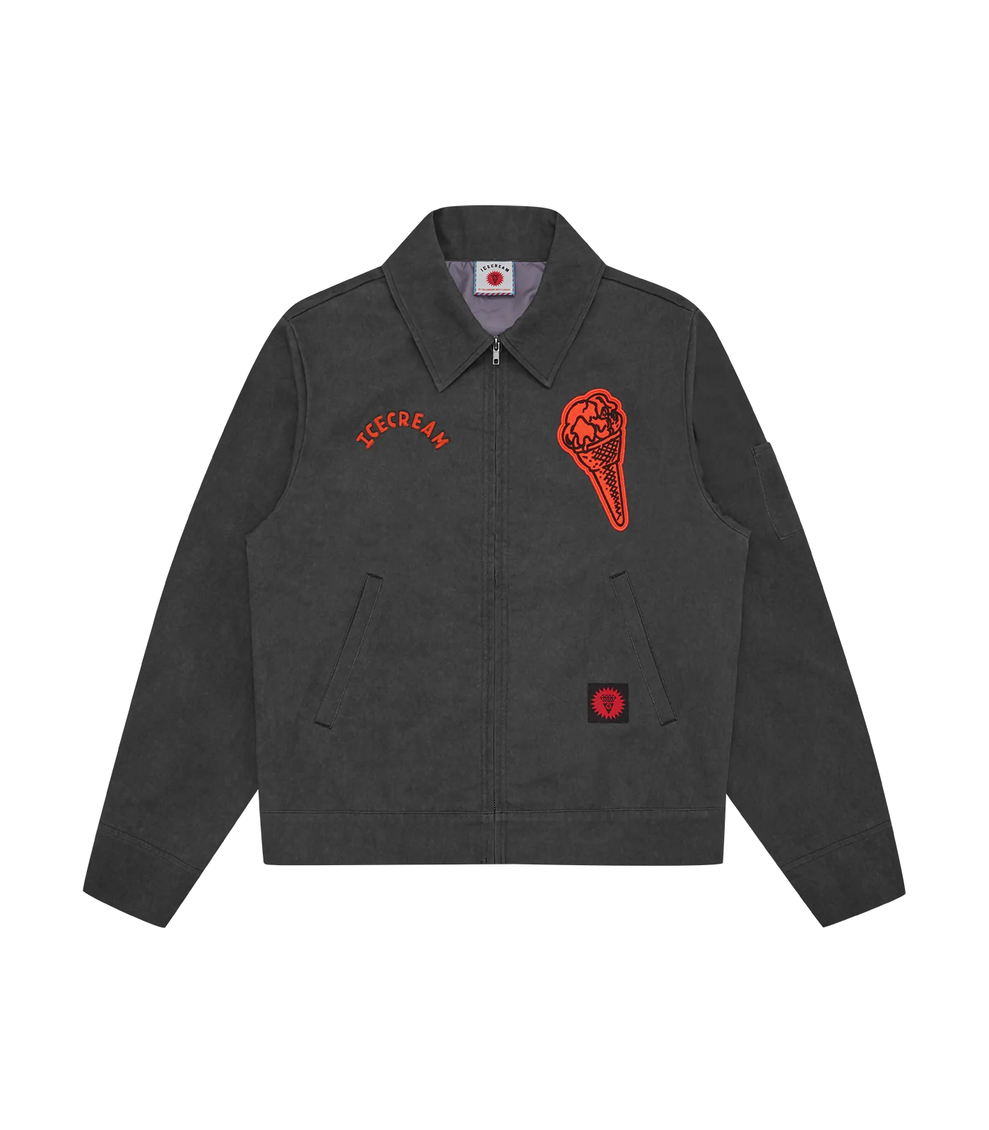 CONE PATCH WORK JACKET - WASHED BLACK