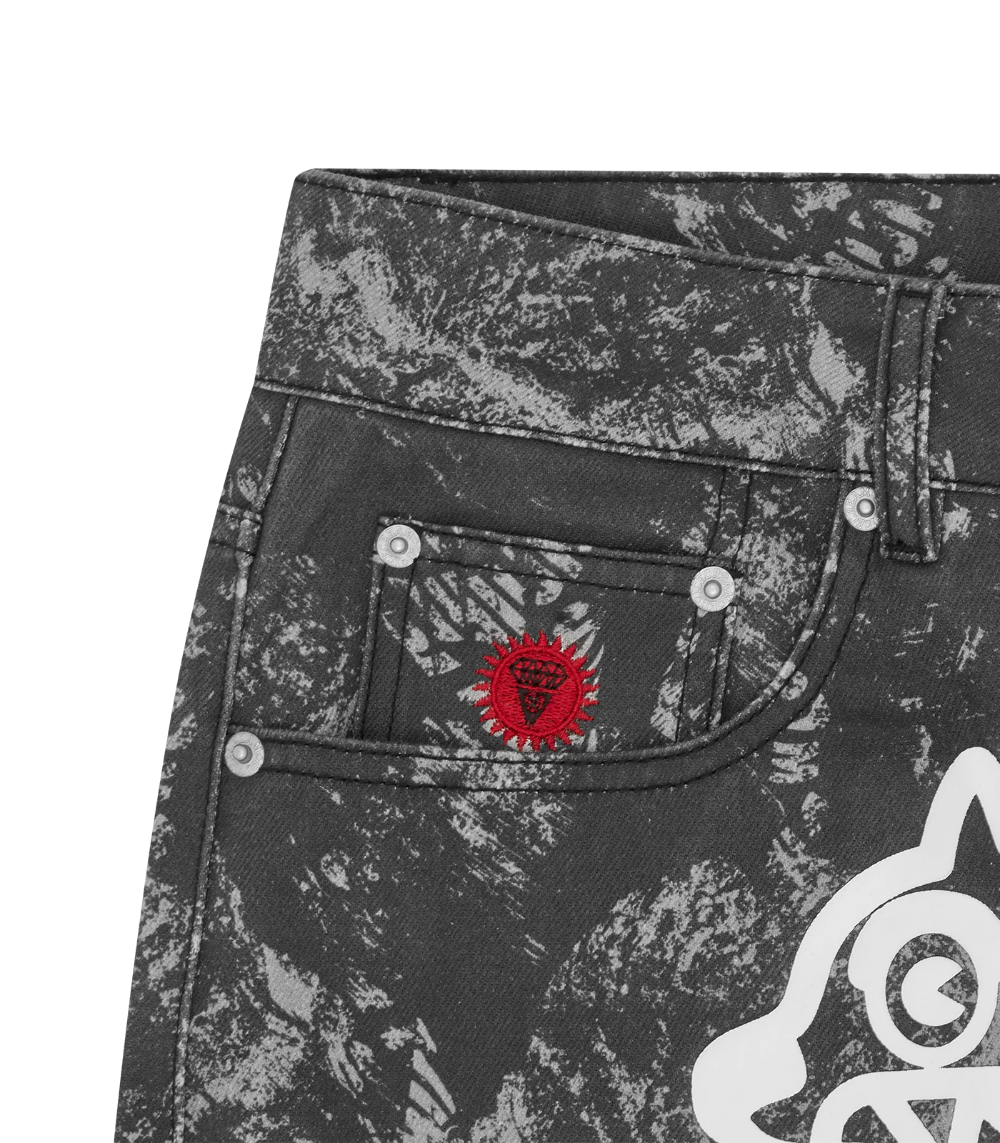 CONE STAMP DENIM PANTS - GREY - Image 6