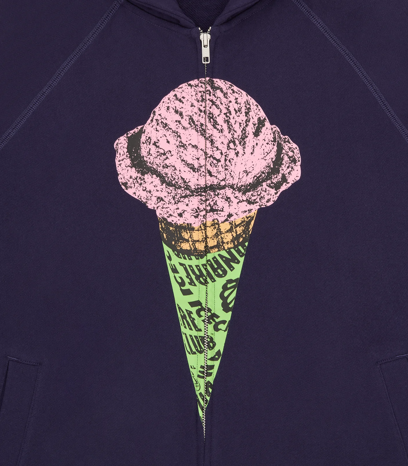 CONE ZIP THROUGH HOOD - NAVY - Image 4