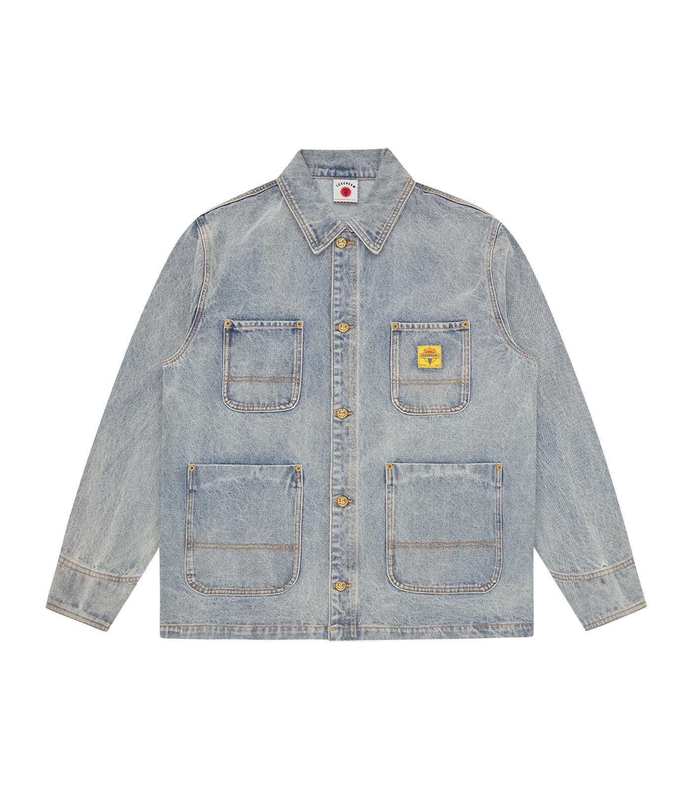 CONES & BONES DENIM CHORE JACKET - LIGHT WASH BLUE
