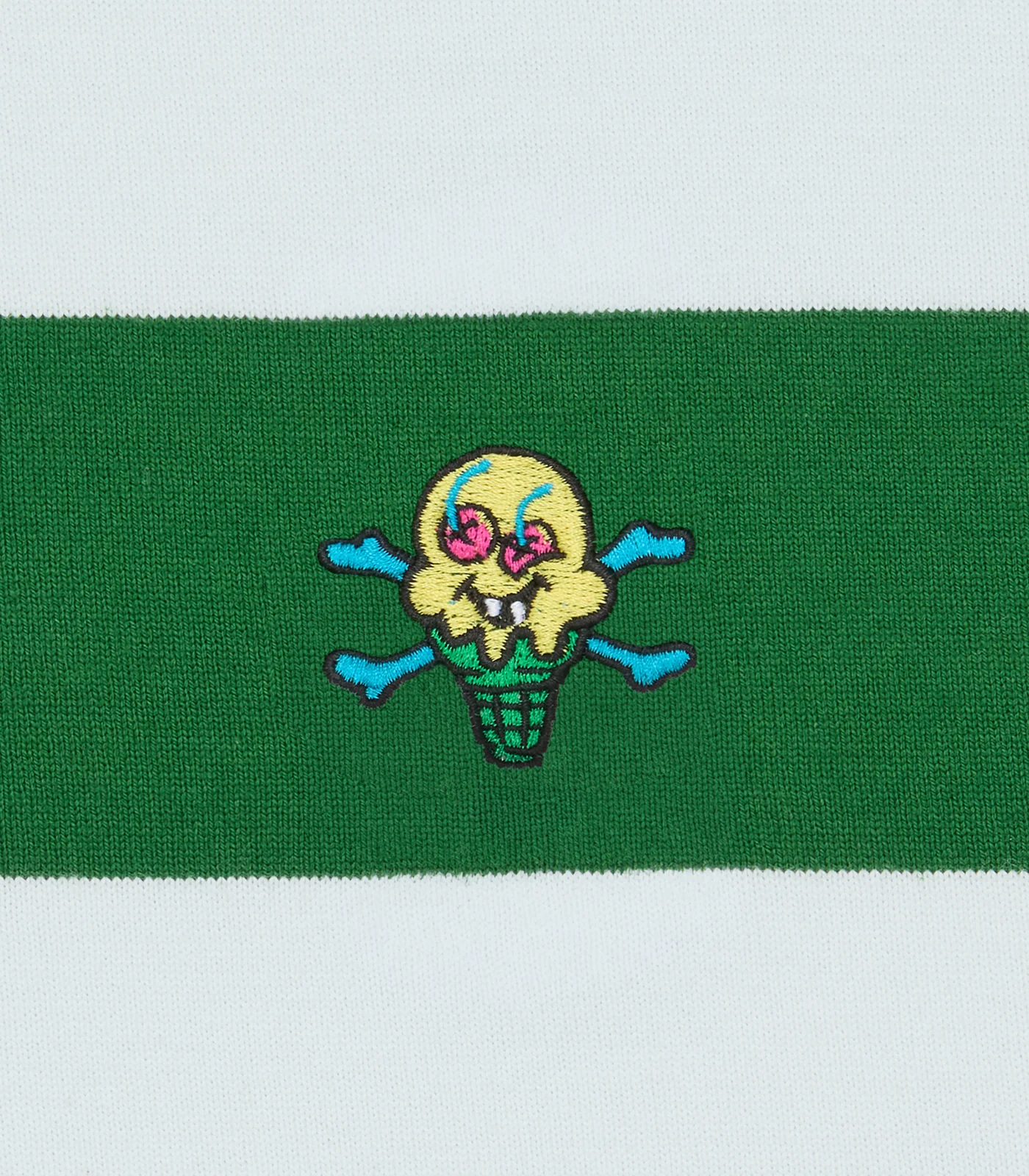 CONES & BONES RUGBY SHIRT - BLUE/GREEN - Image 3