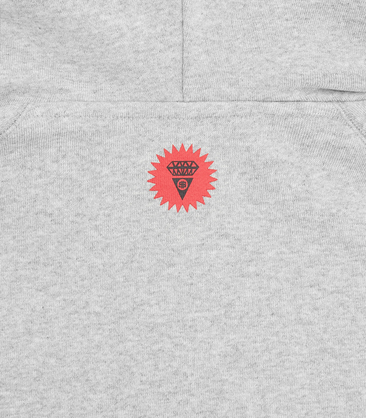 CONES & BONES ZIP THROUGH HOOD - HEATHER GREY - Image 5