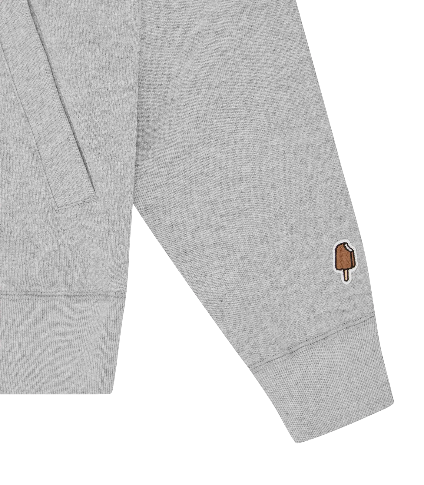 CONES & BONES ZIP THROUGH HOOD - HEATHER GREY - Image 5