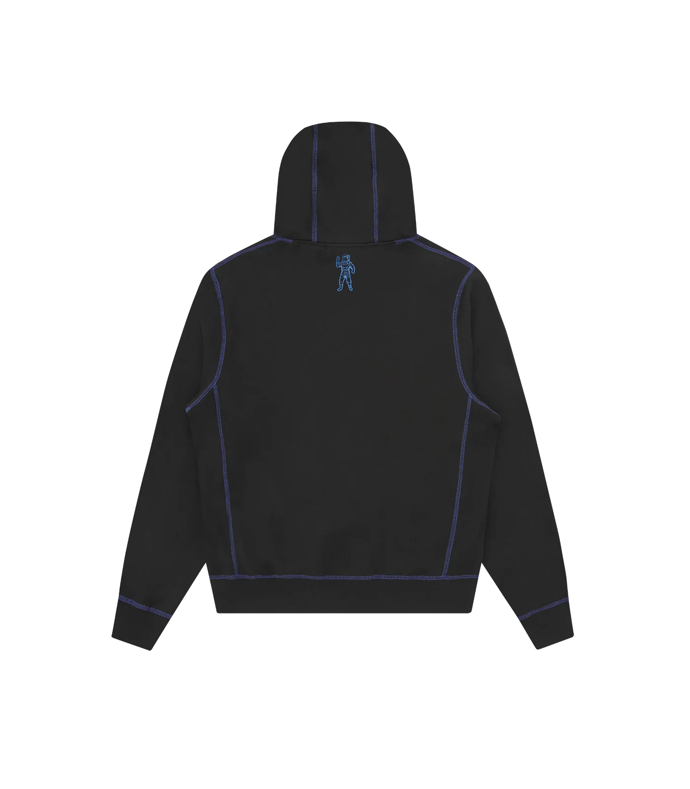 CONTRAST STITCH SCRIPT POPOVER HOOD - BLACK - Image 2