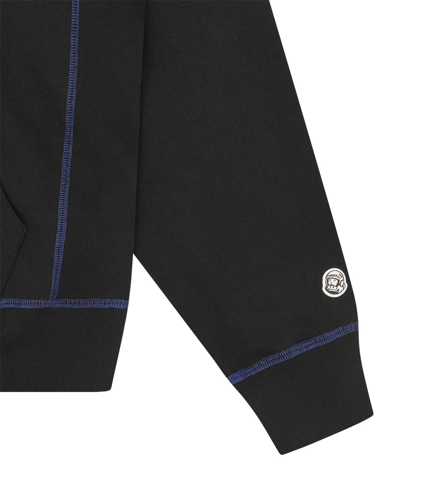 CONTRAST STITCH SCRIPT POPOVER HOOD - BLACK - Image 4