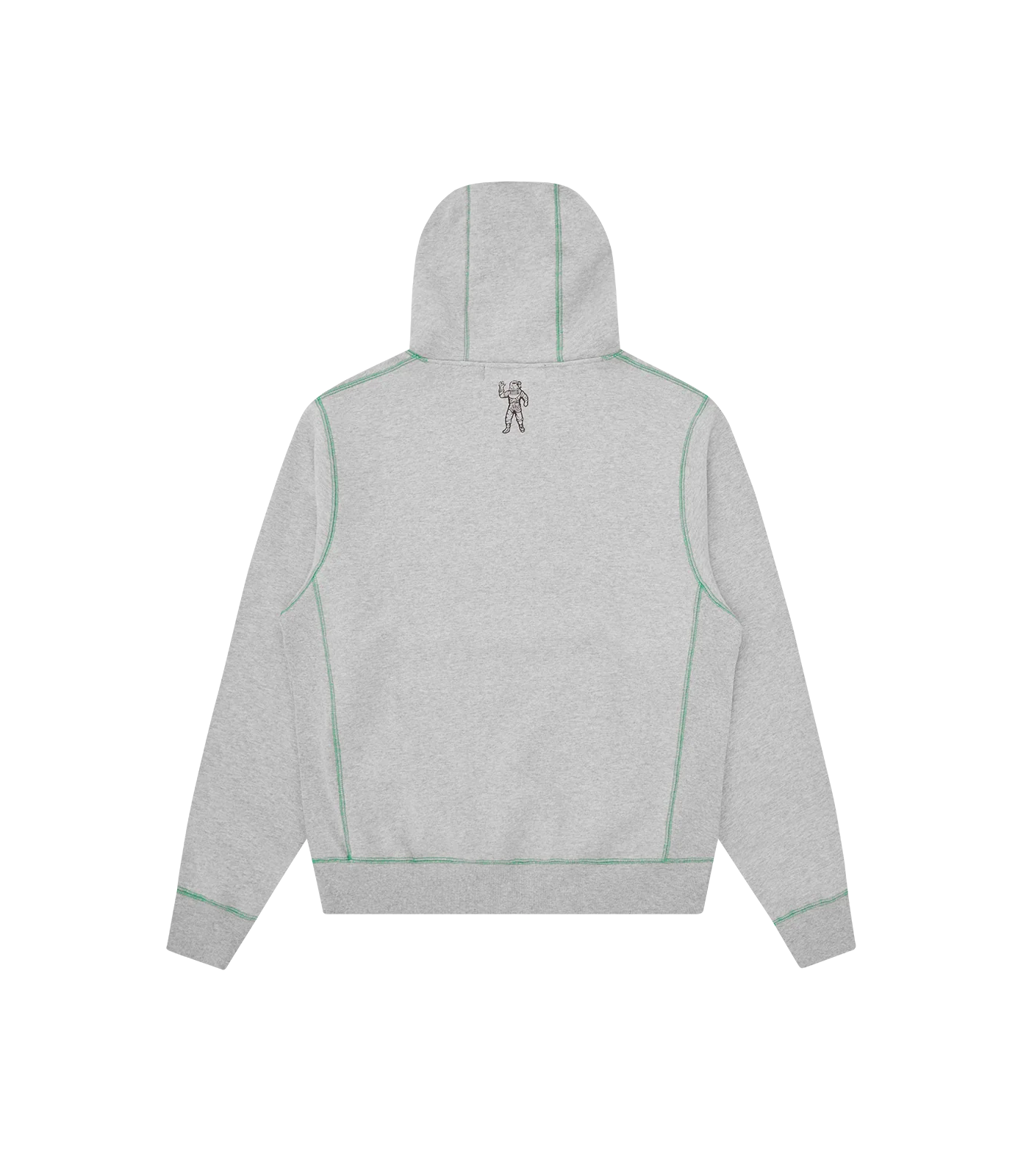 CONTRAST STITCH SCRIPT POPOVER HOOD - HEATHER GREY - Image 2