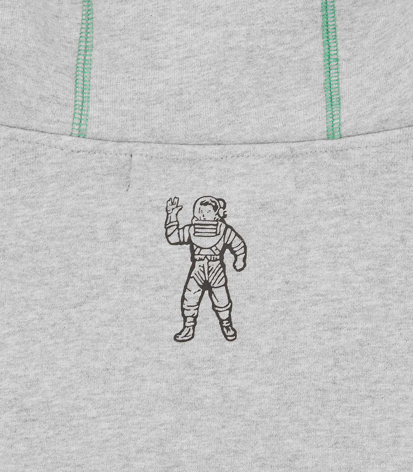 CONTRAST STITCH SCRIPT POPOVER HOOD - HEATHER GREY - Image 5