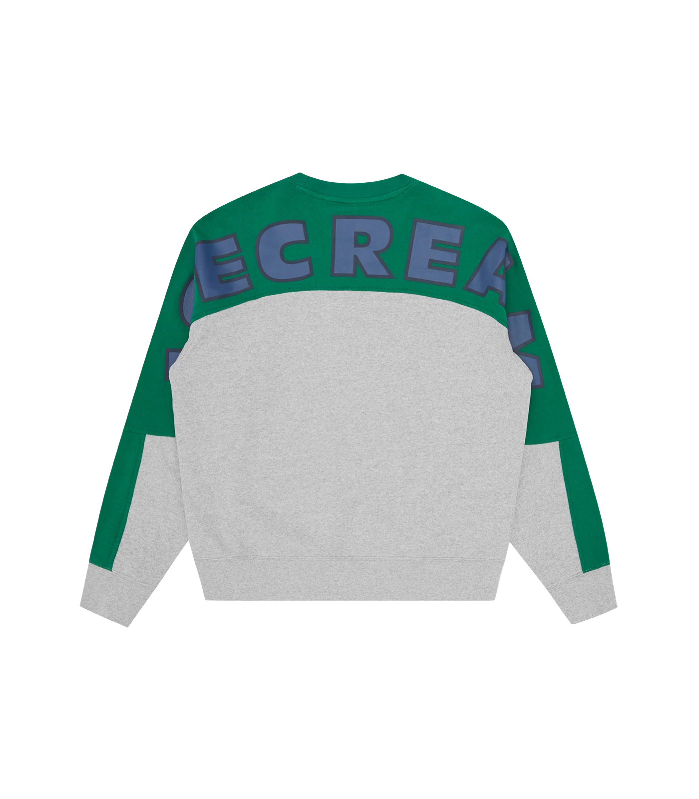 CONVENIENCE STORE PANELLED CREWNECK - GREEN/HEATHERGREY - Image 2