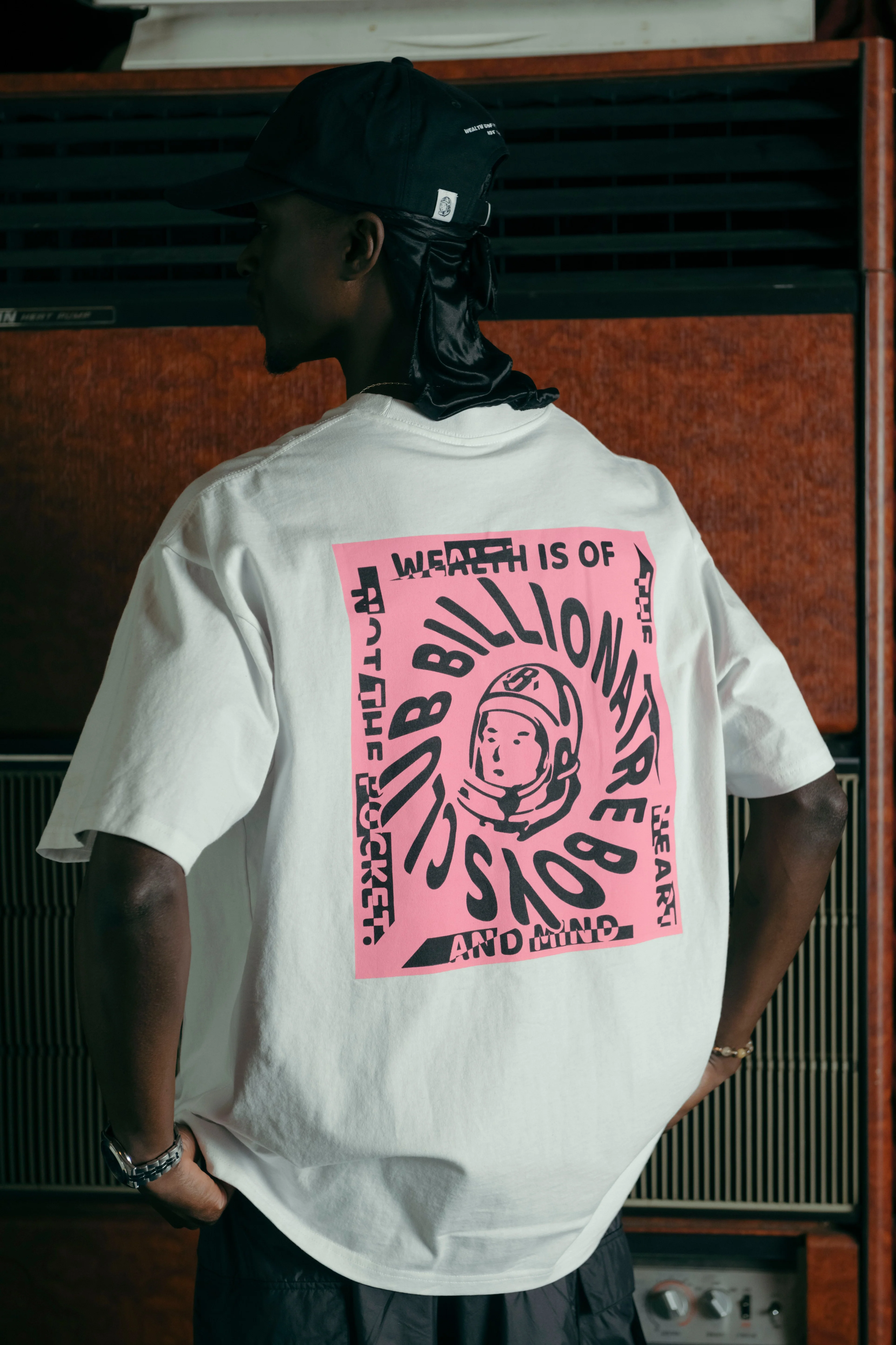 BILLIONAIRE BOYS CLUB T-SHIRT - WHITE/PINK - Image 6