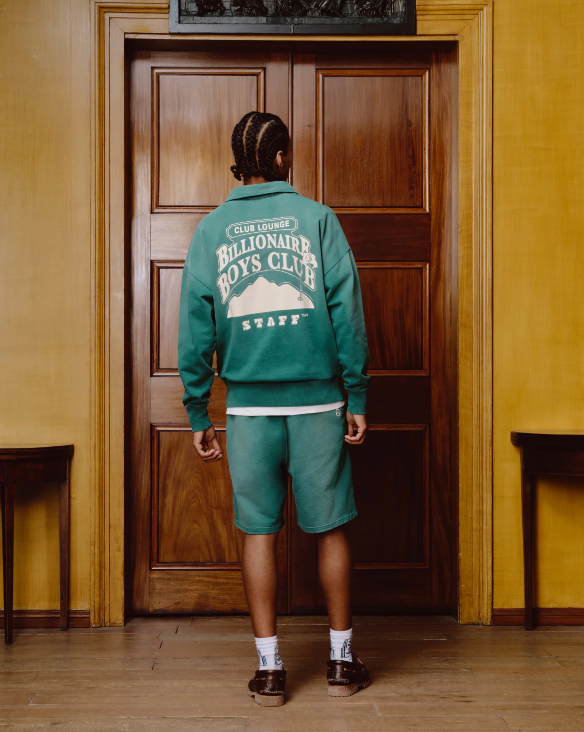 COUNTRY LOUNGE QUARTER ZIP CREWNECK - GREEN - Image 4