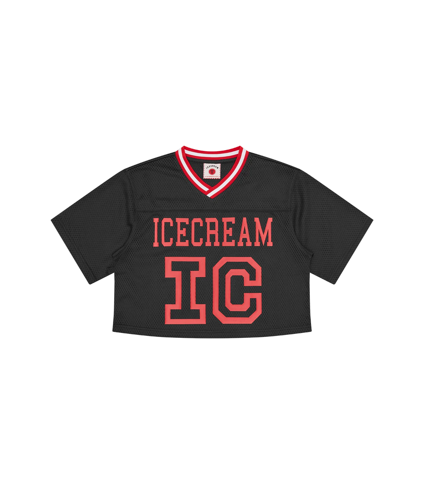 CROPPED FOOTBALL JERSEY - BLACK