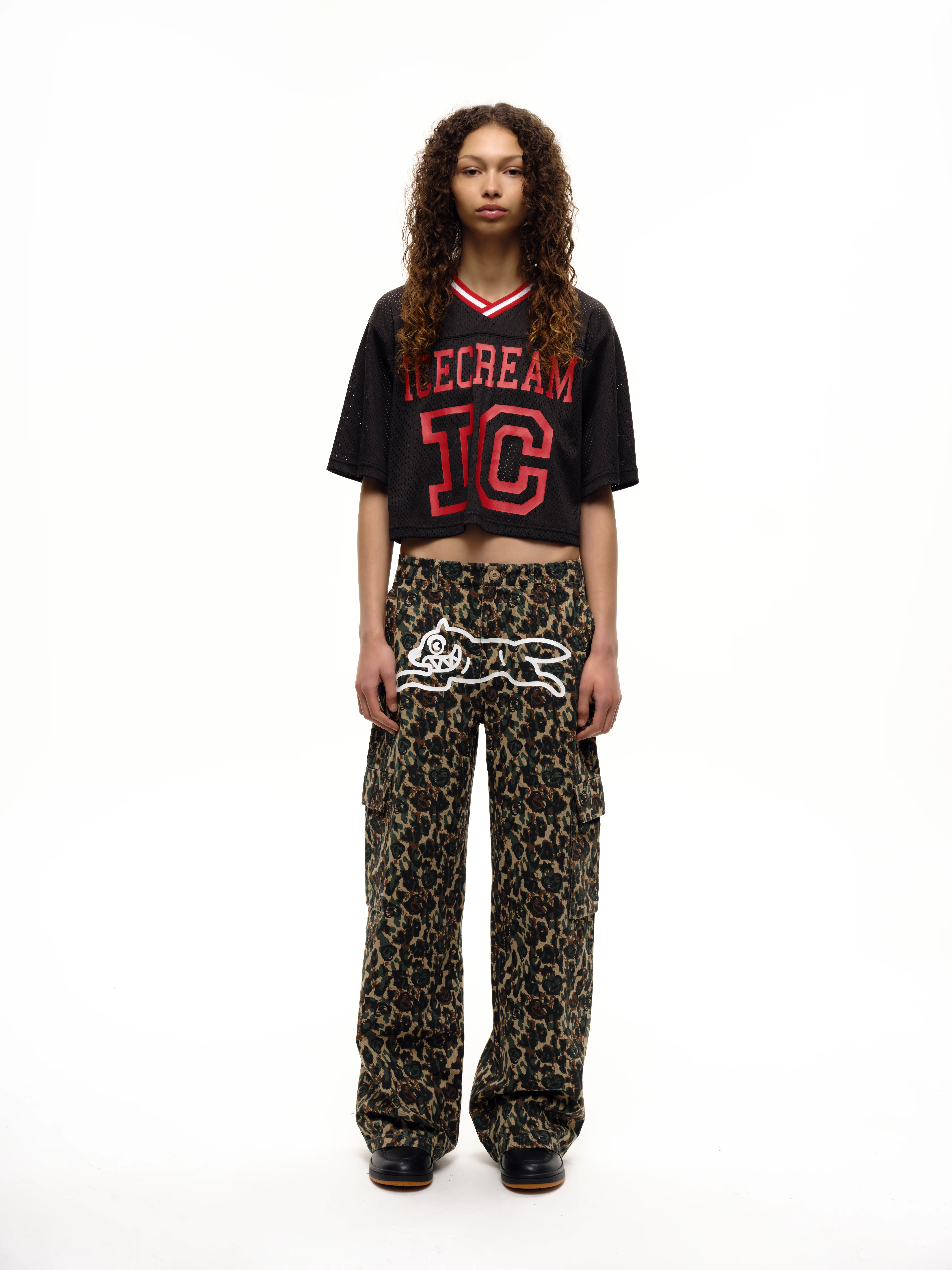 CROPPED FOOTBALL JERSEY - BLACK - Image 3