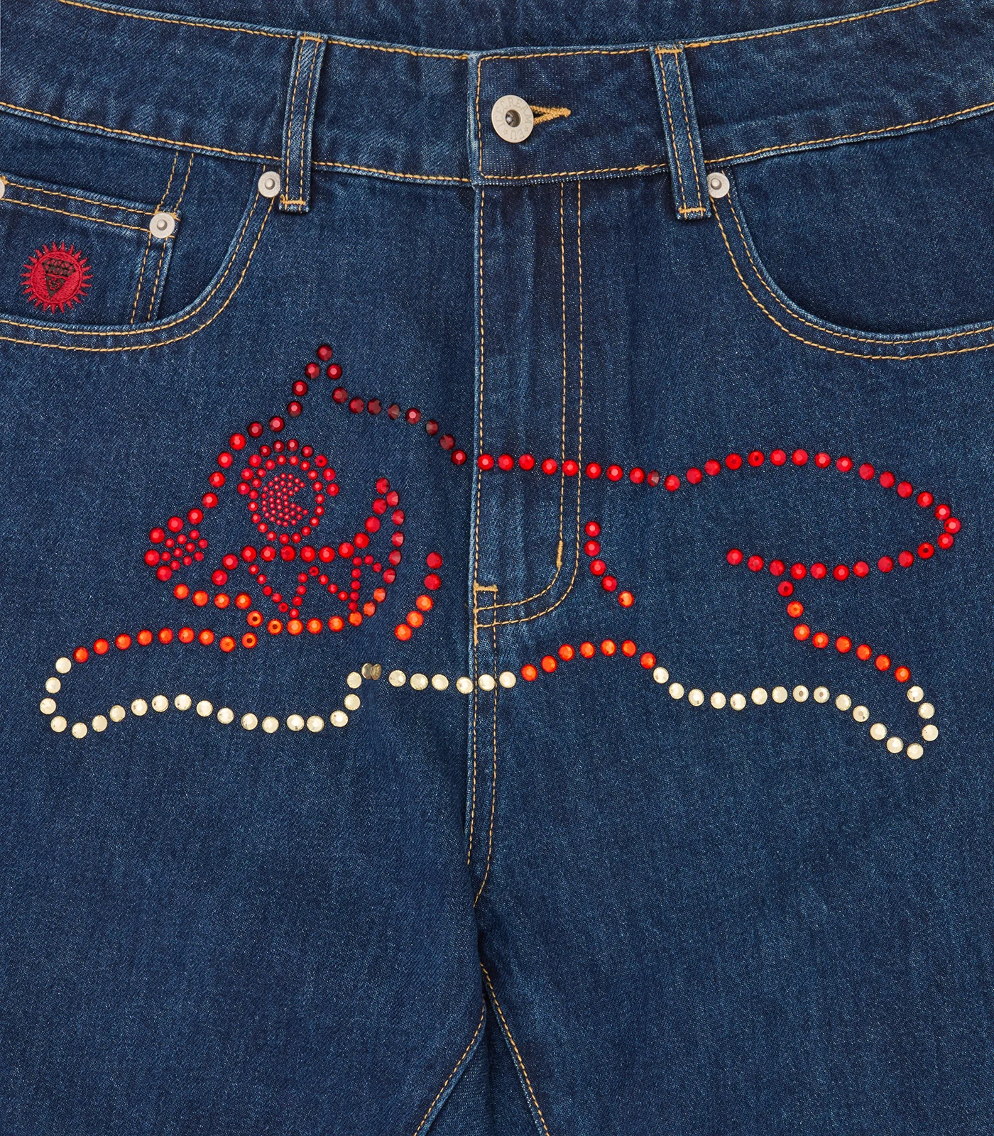 CRYSTAL RUNNING DOG DENIM PANT - INDIGO - Image 3