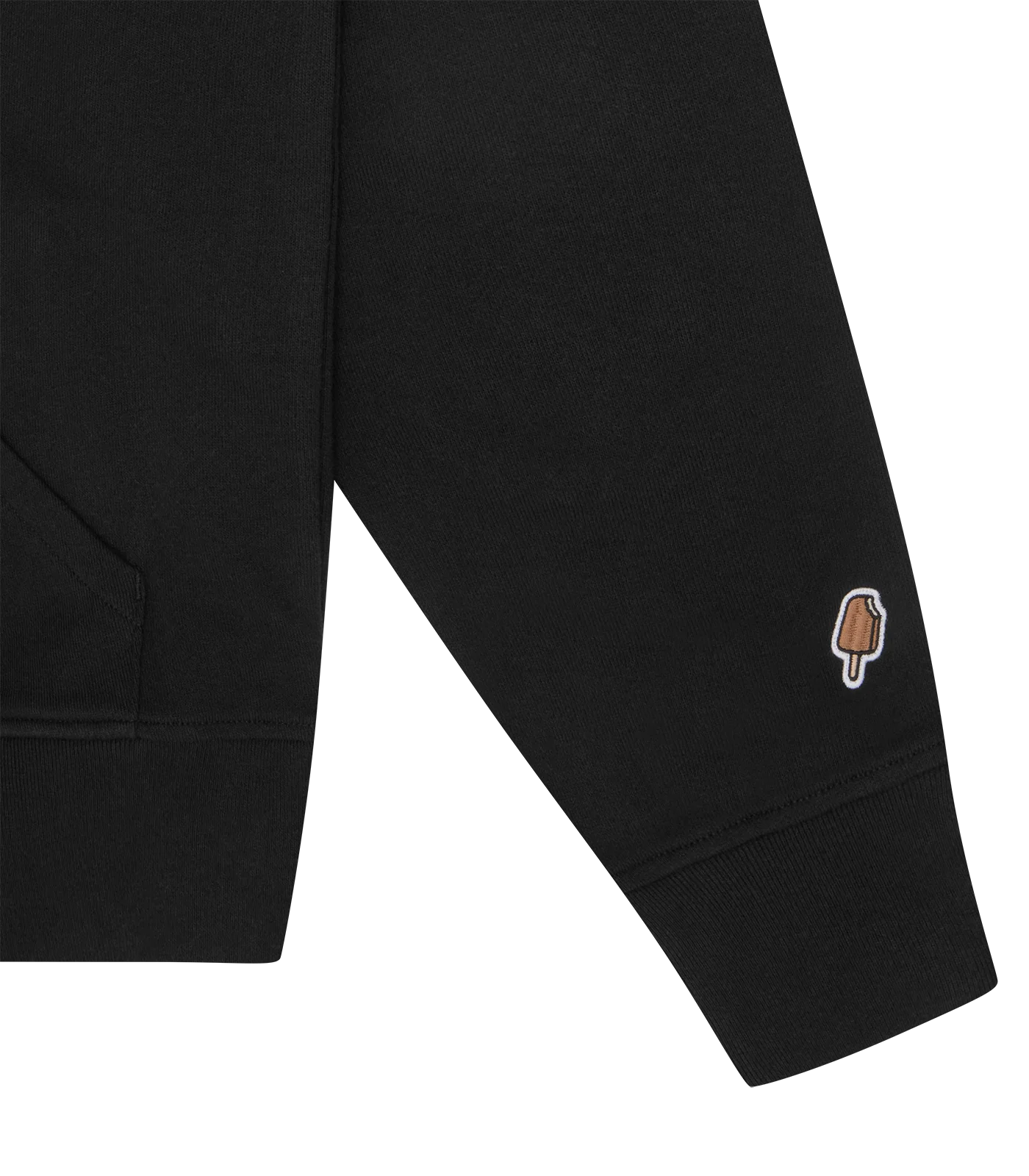 CRYSTAL RUNNING DOG POPOVER HOOD - BLACK - Image 4