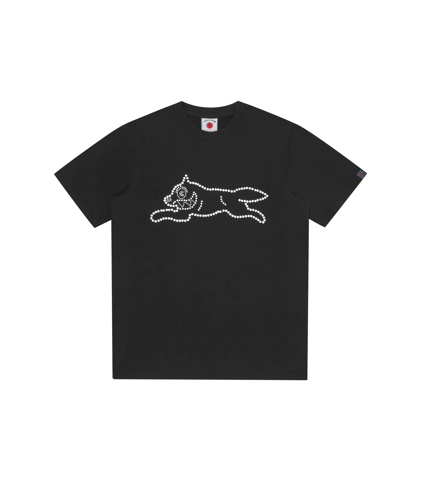 CRYSTAL RUNNING DOG T-SHIRT - BLACK