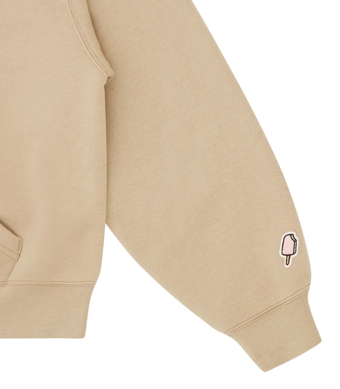 CRYSTAL ZIP THROUGH HOOD - SAND - Image 6