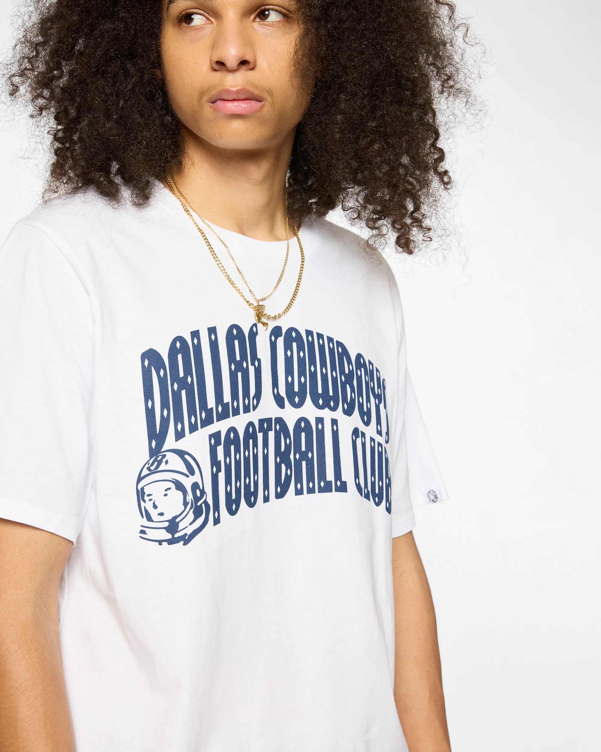 DALLAS COWBOYS CURVE LOGO SS WHITE TEE - WHITE - Image 5