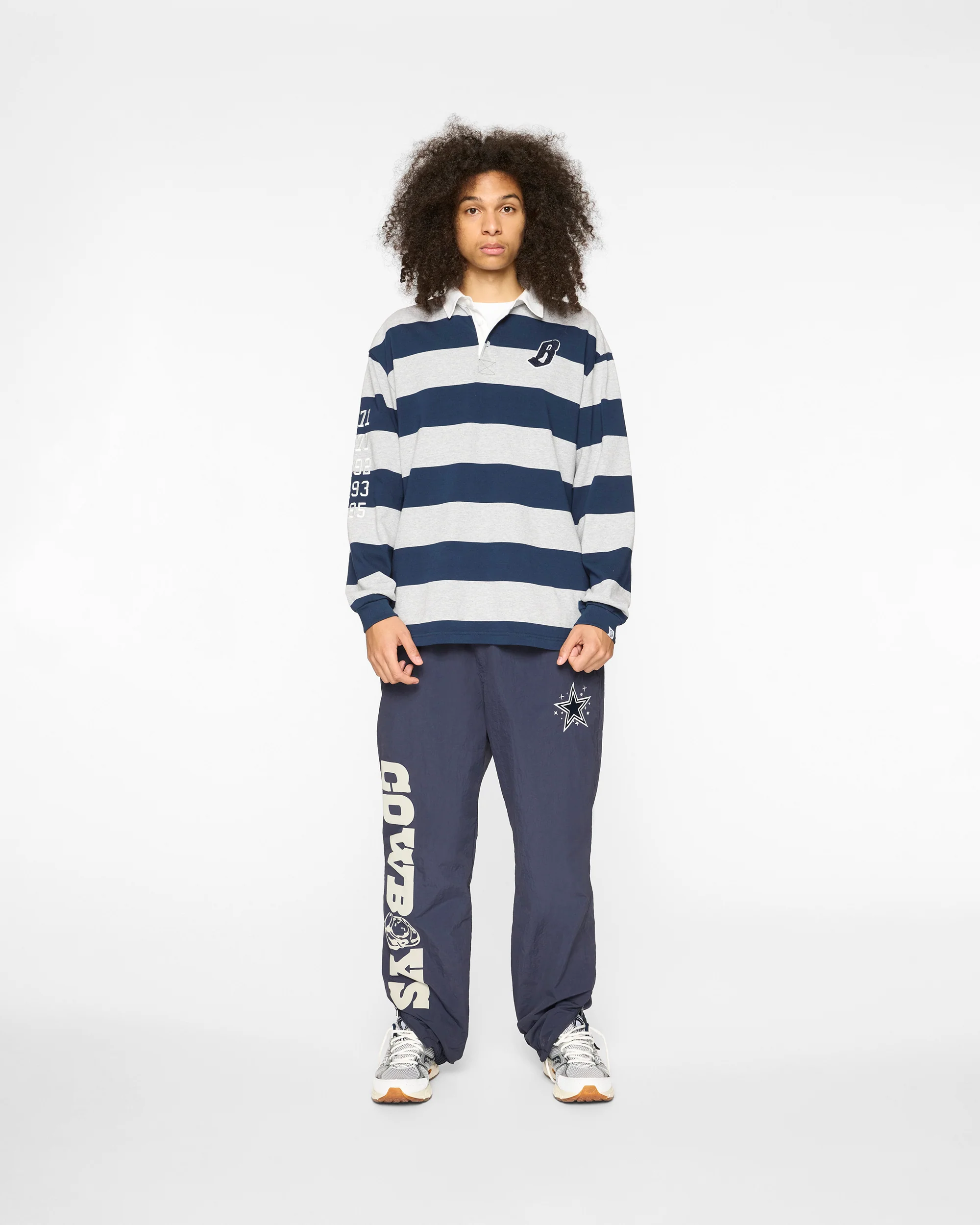 DALLAS COWBOYS L/S RUGBY - NAVY/GREY - Image 3