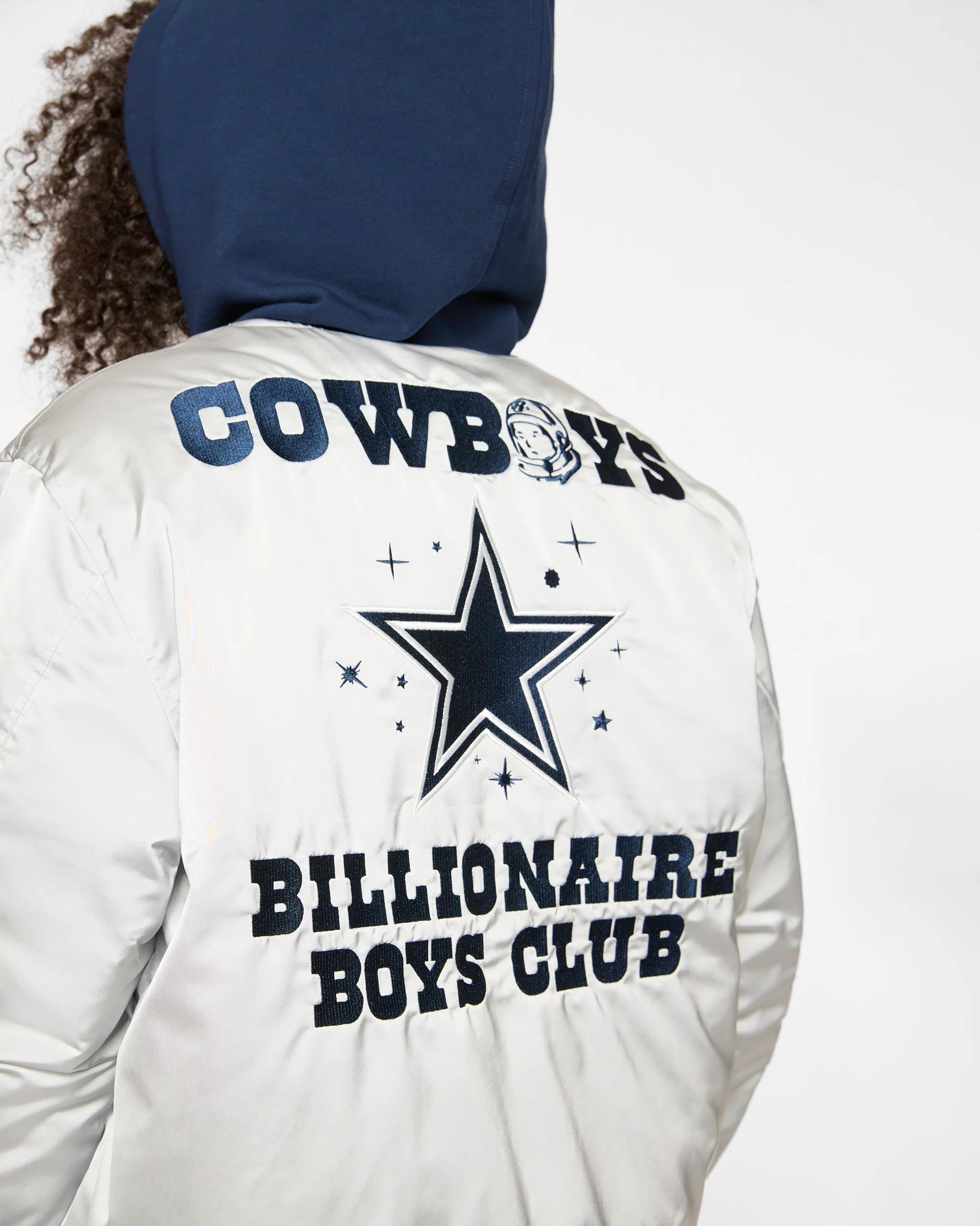 DALLAS COWBOYS SATIN JACKET - GREY - Image 6