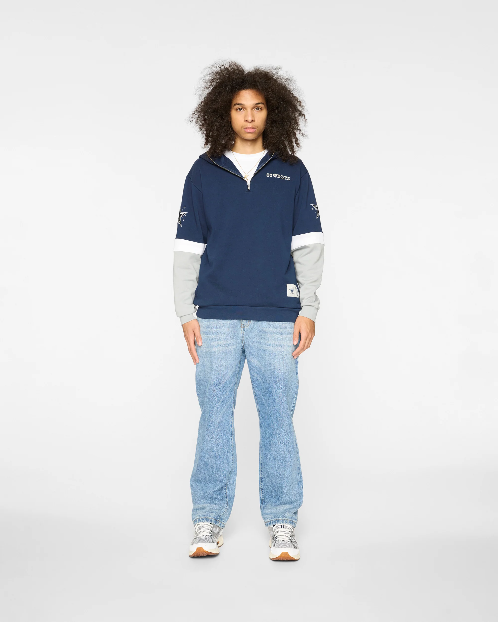 DALLAS COWBOYS PULLOVER ANORAK - NAVY/GREY - Image 3
