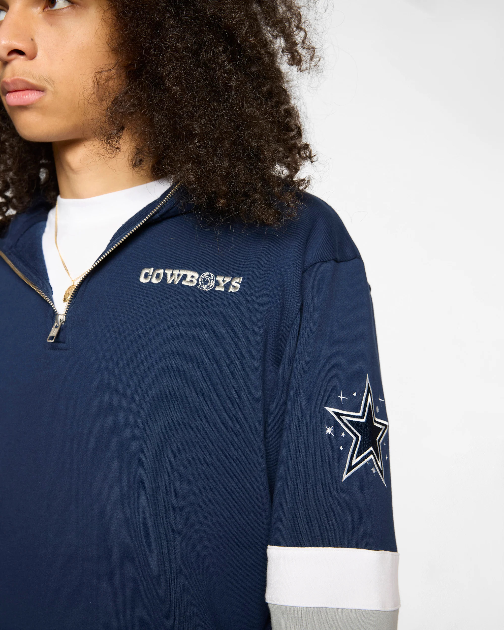 DALLAS COWBOYS PULLOVER ANORAK - NAVY/GREY - Image 5