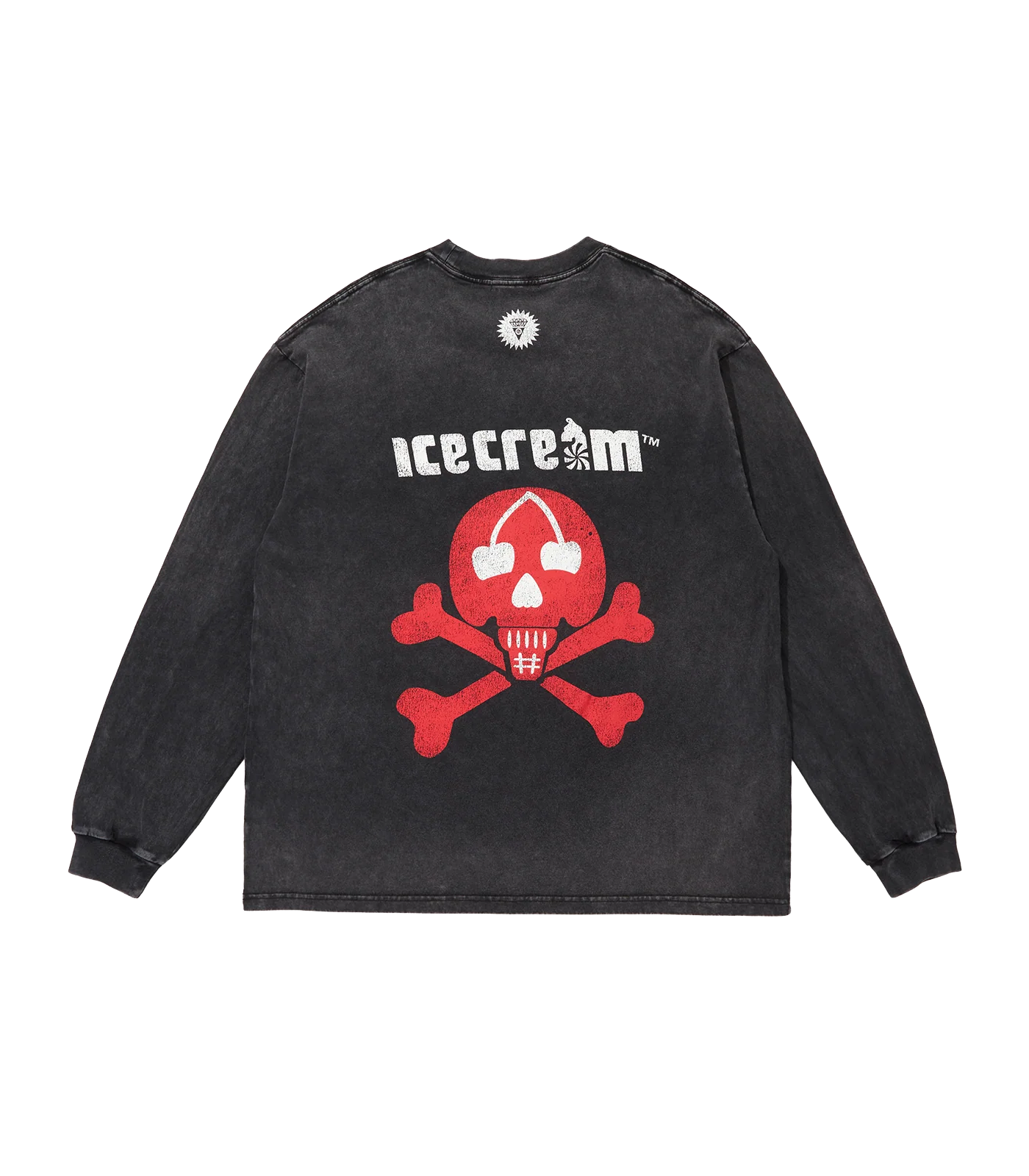 DAMAGED ICECREAM L/S T-SHIRT - BLACK - Image 2