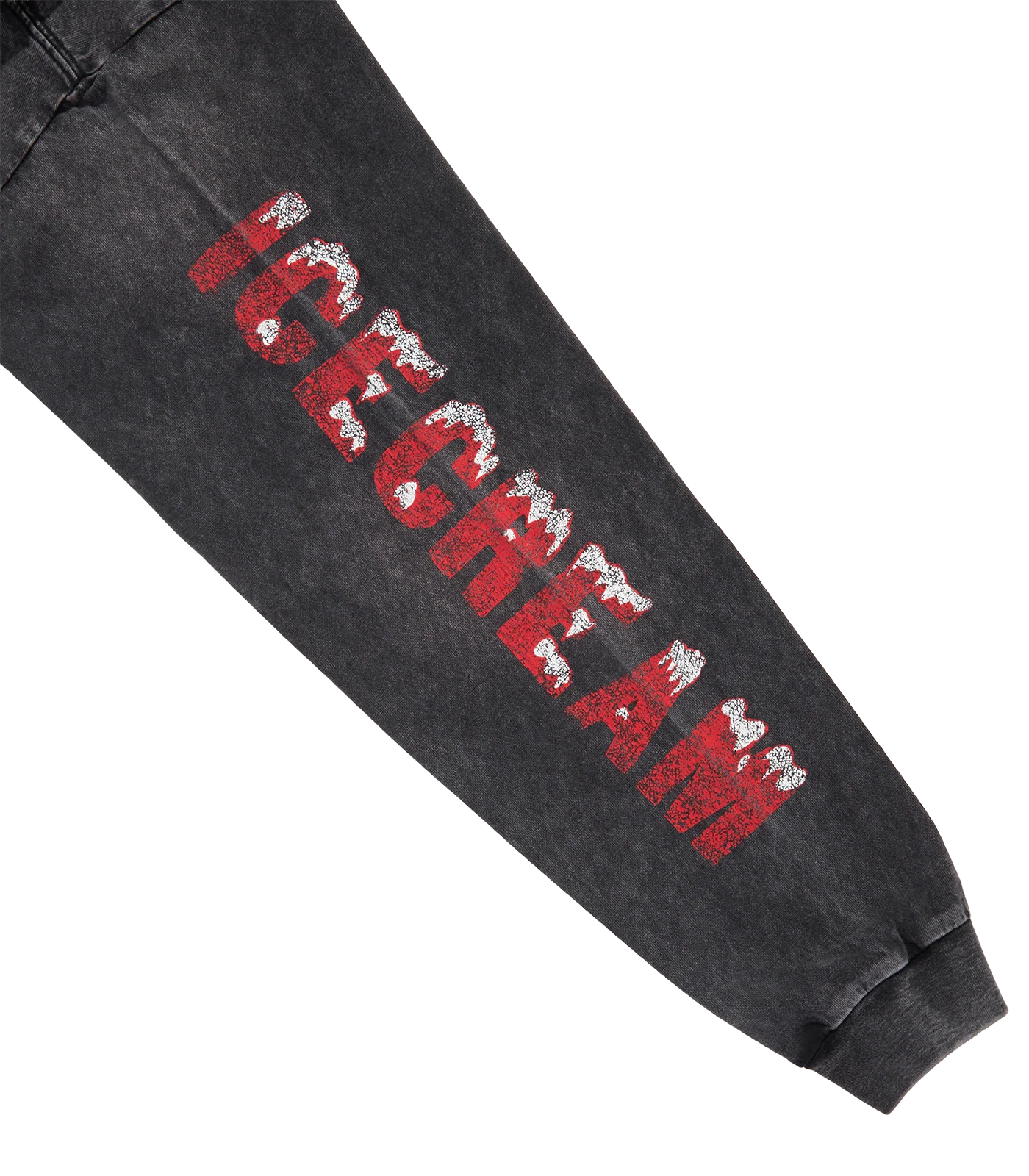RUNNING DOG DAMAGED L/S T-SHIRT - BLACK - Image 5