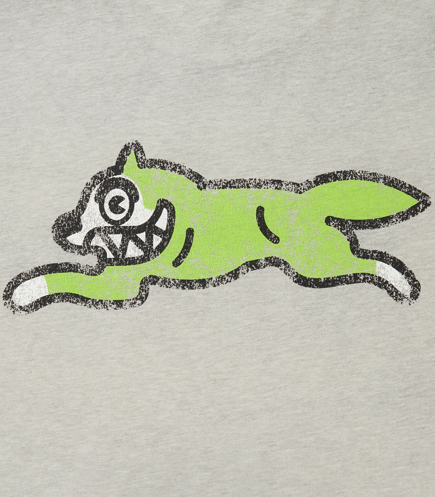 RUNNING DOG DAMAGED L/S T-SHIRT - GREY - Image 4
