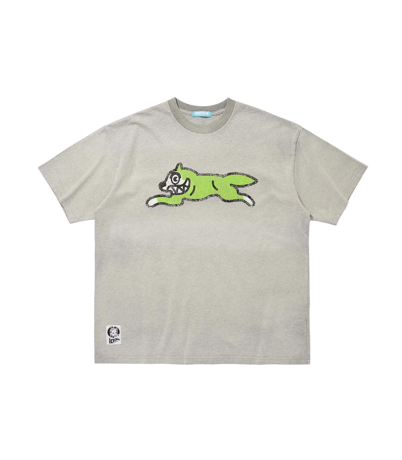 RUNNING DOG DAMAGED T-SHIRT - GREY