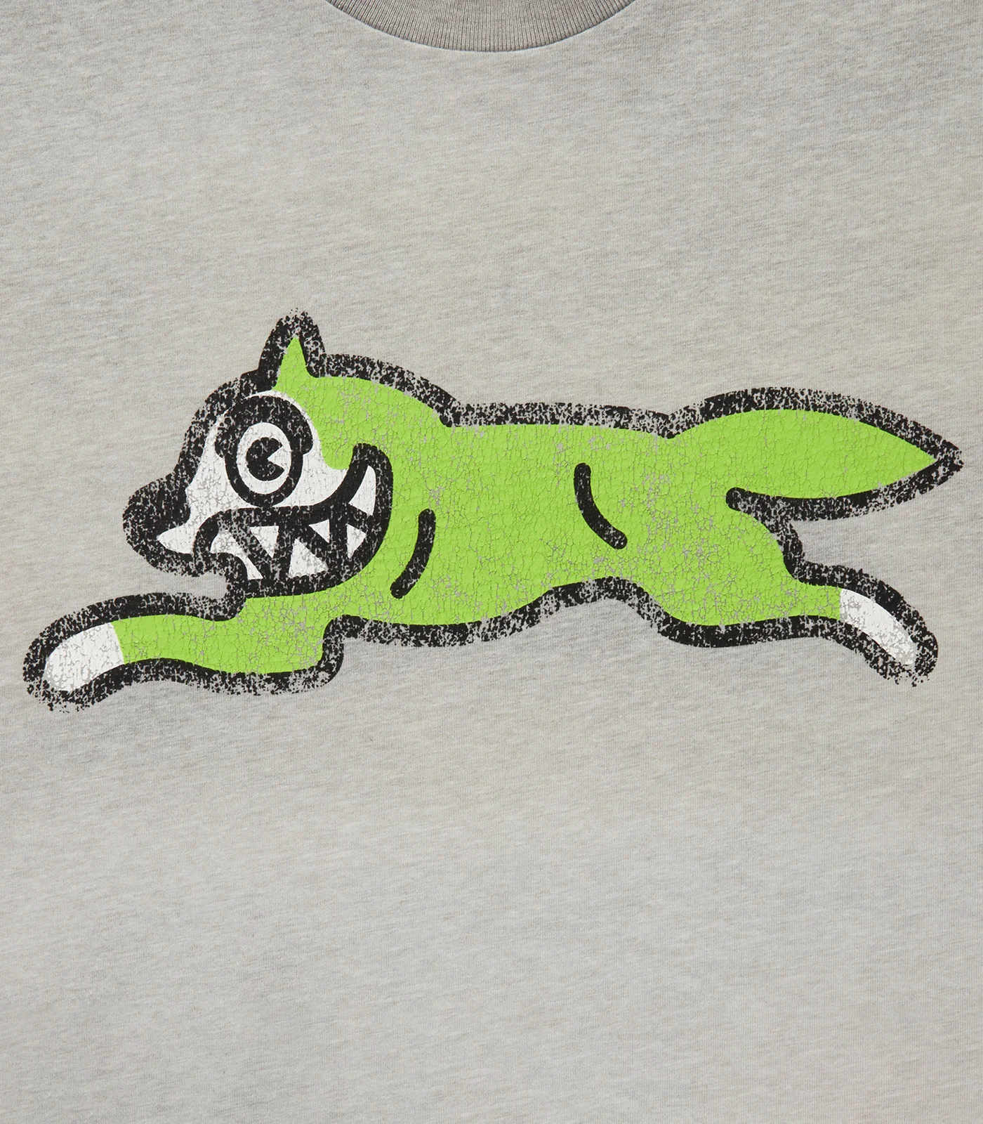 RUNNING DOG DAMAGED T-SHIRT - GREY - Image 3